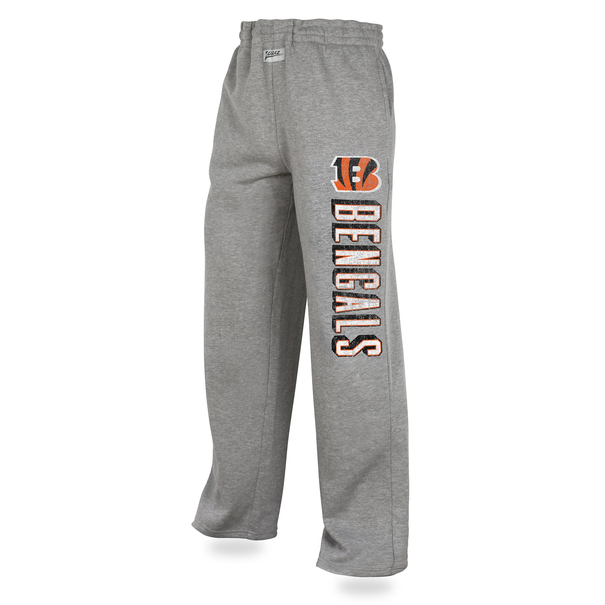 Zubaz NFL Men's Cincinnati Bengals Sweatpants, Heather Gray