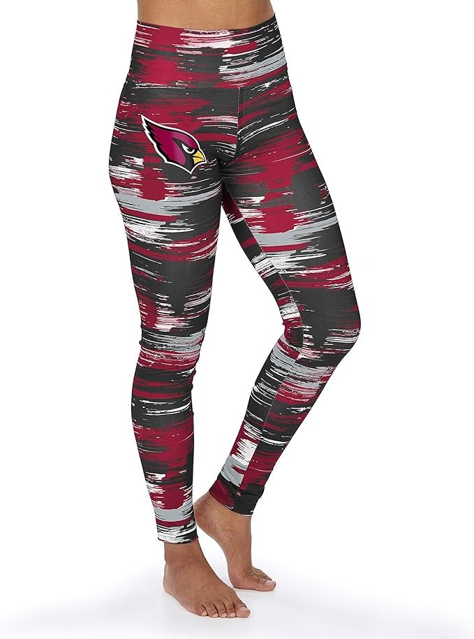 Zubaz NFL ARIZONA CARDINALS TEAM COLOR BRUSHED PAINT LEGGING