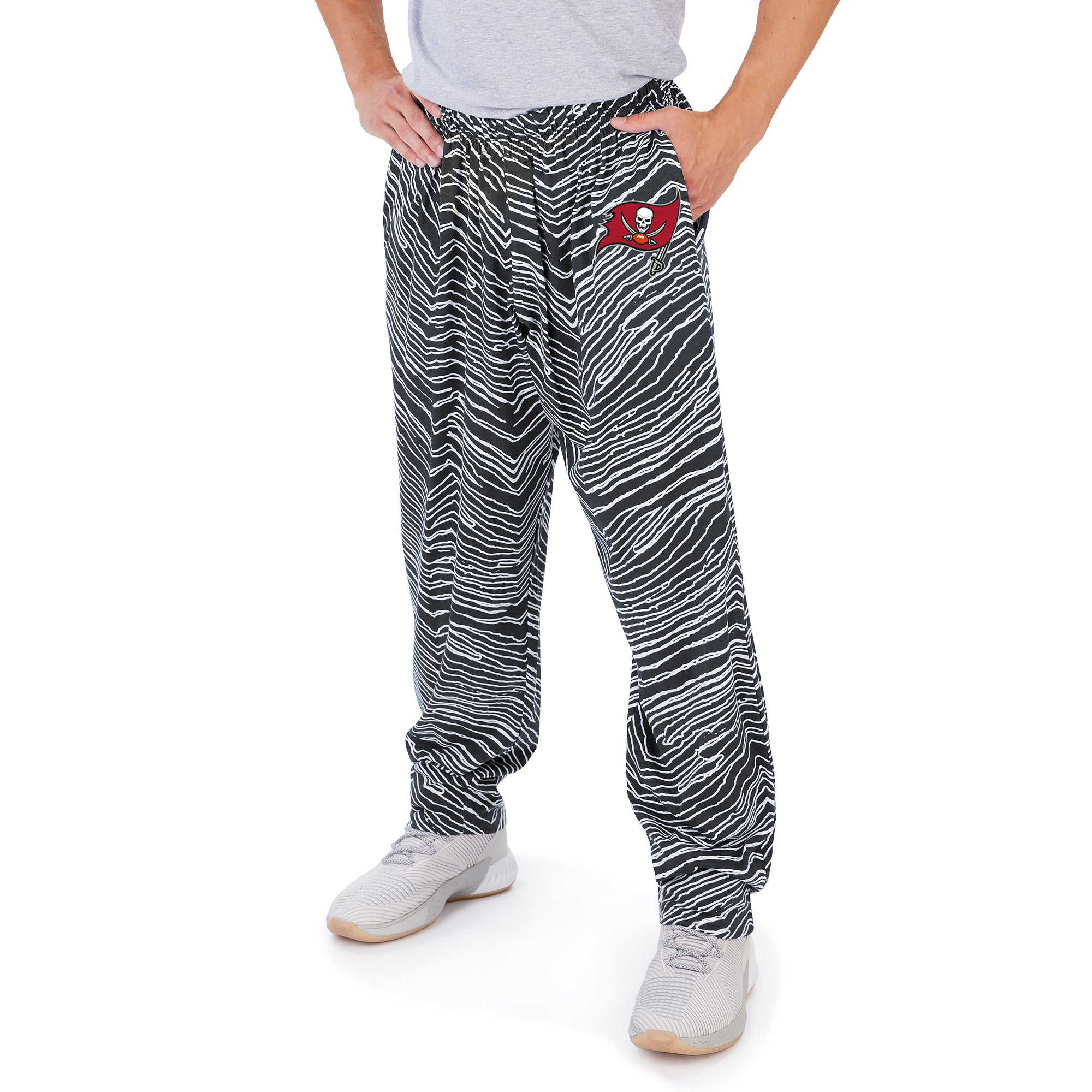 Zubaz NFL Men's Tampa Bay Buccaneers Zebra Outline Print Comfy Pants