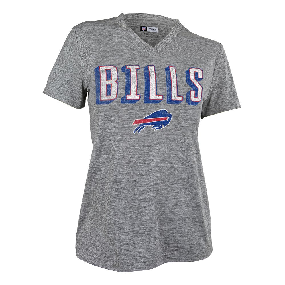 Zubaz NFL Women's Buffalo Bills Retro Zebra V-Neck T-Shirt