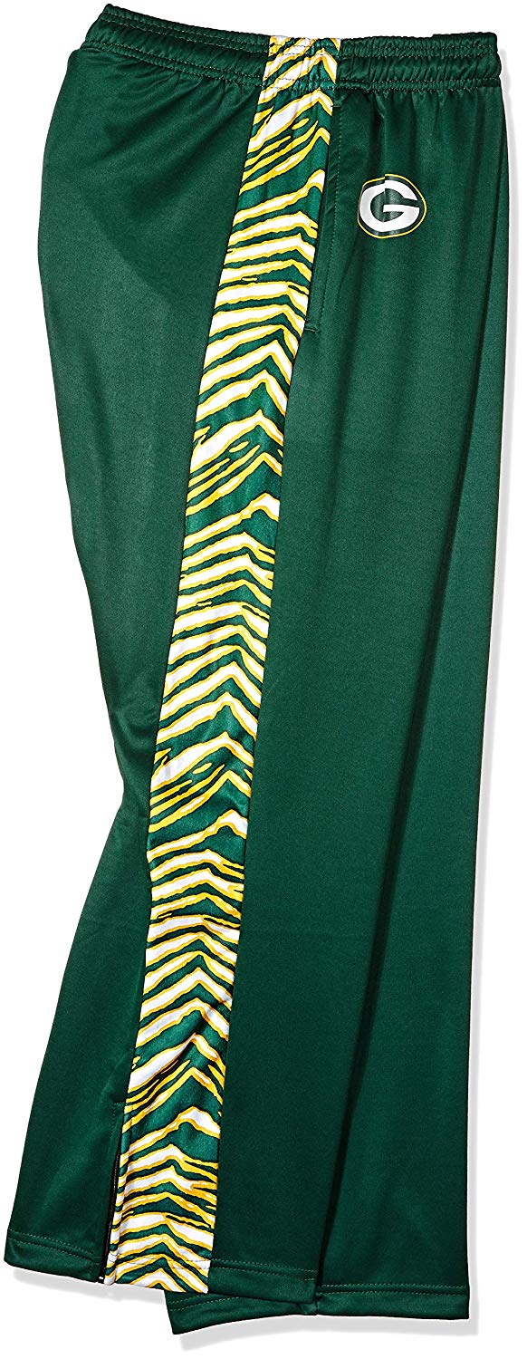 Zubaz NFL Men's Green Bay Packers Zebra Accent NFL Stadium Pants
