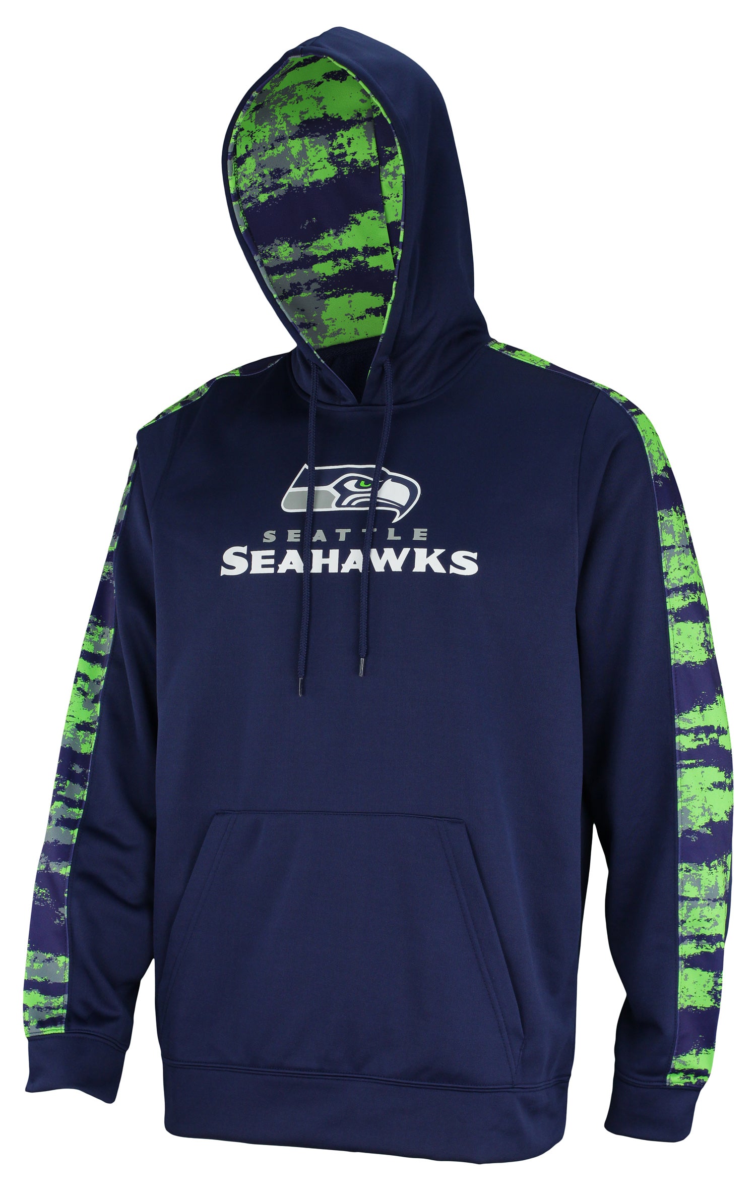 Zubaz NFL Men's Seattle Seahawks Performance Hoodie w/ Oxide Sleeves