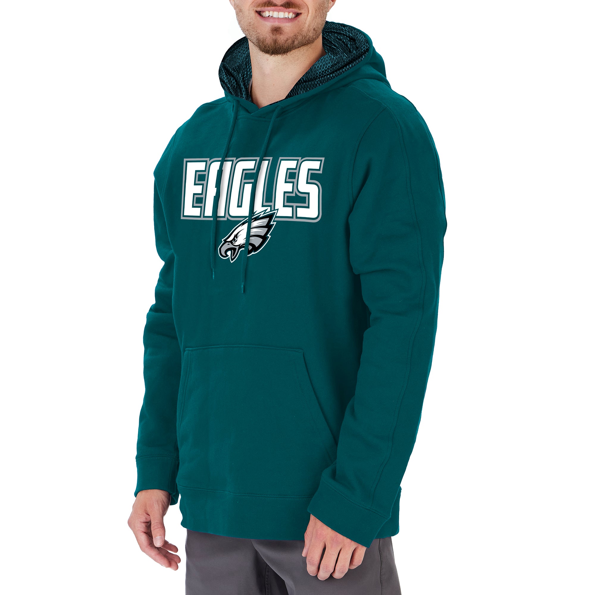 Zubaz Men's NFL Philadelphia Eagles Viper Print Hoodie