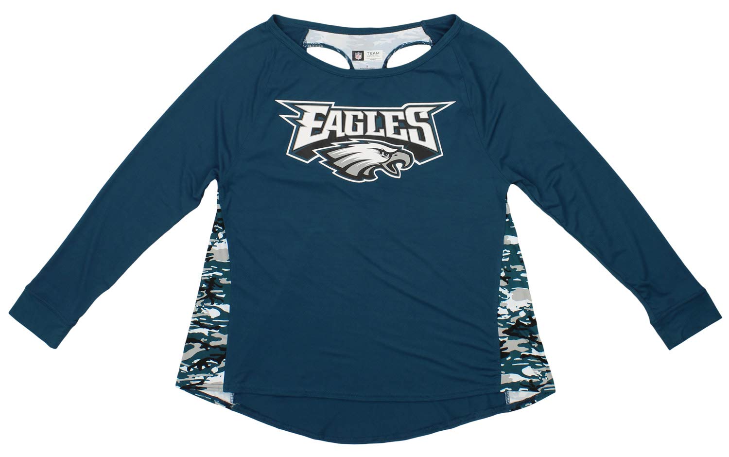 Zubaz Women's NFL Philadelphia Eagles Racer Back Shirt Top