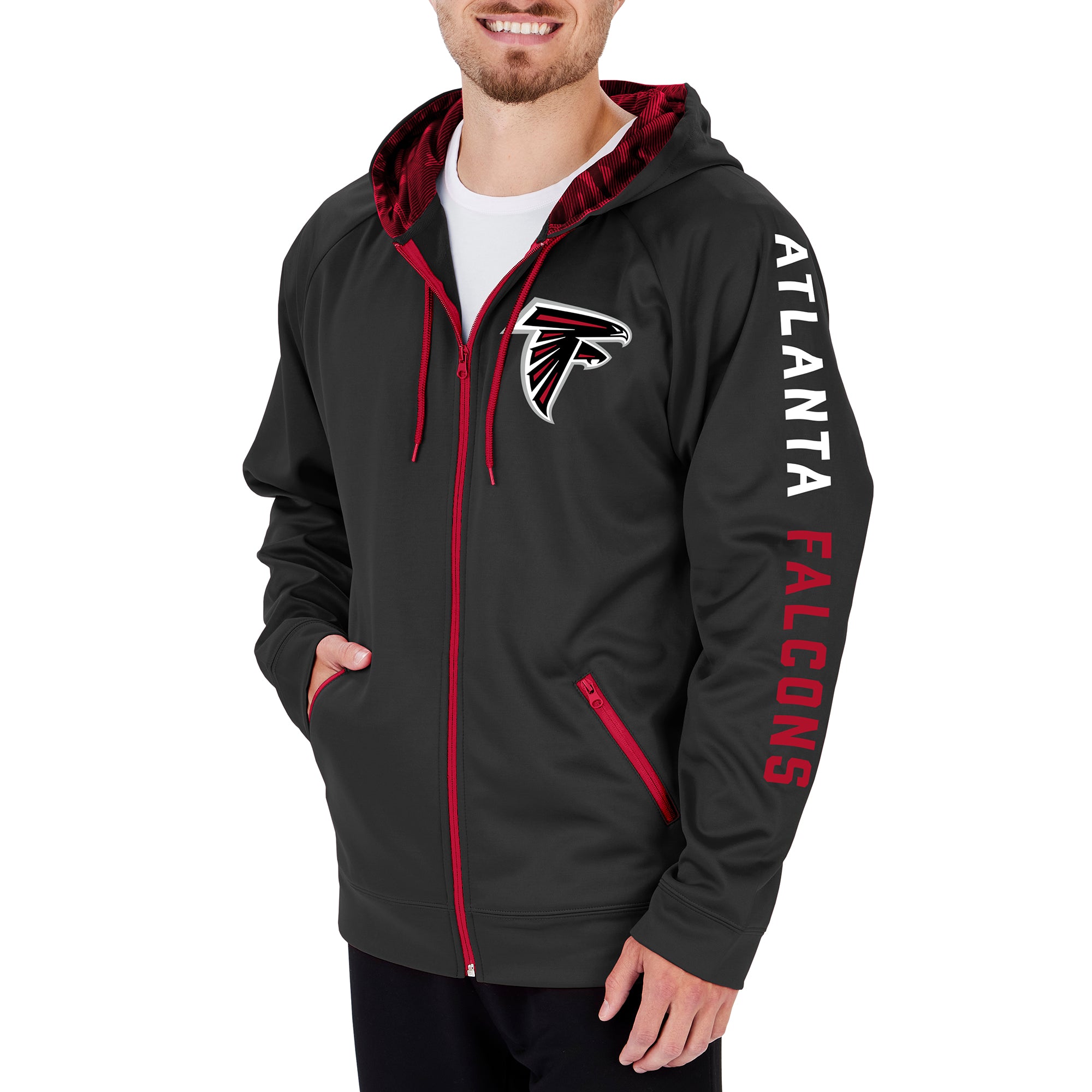 Zubaz Men s NFL Atlanta Falcons Full Zip Camo Hoodie