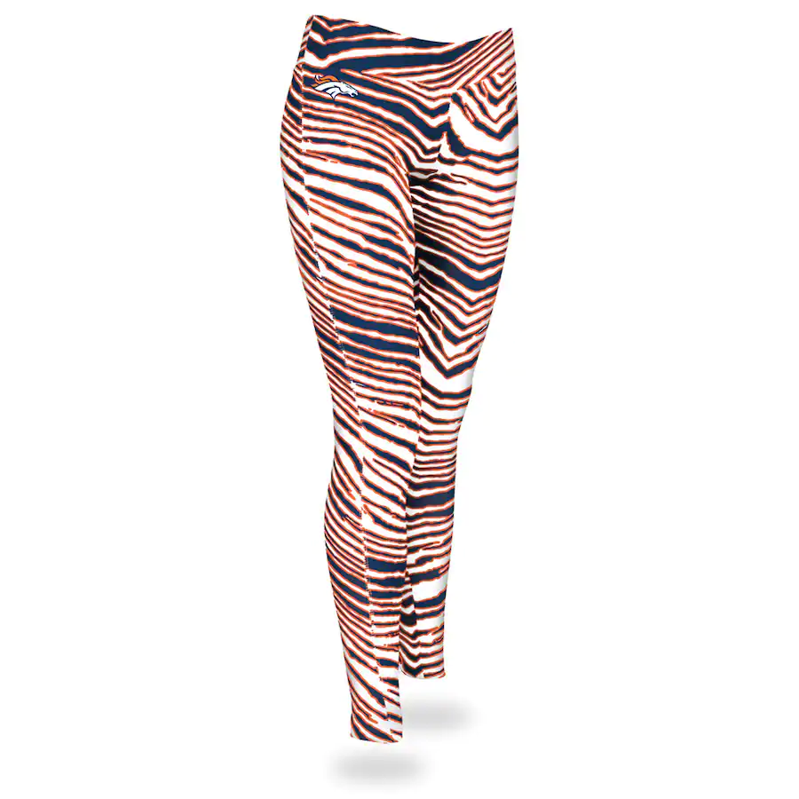 Zubaz NFL Women's Denver Broncos Zebra Print Legging Bottoms