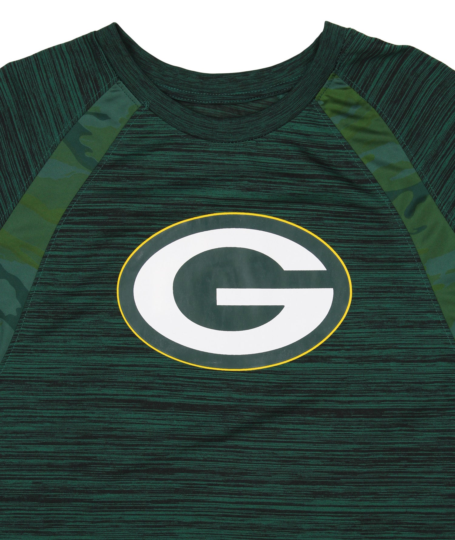 Zubaz NFL Men's Green Bay Packers Tonal Camo Raglan T-Shirt