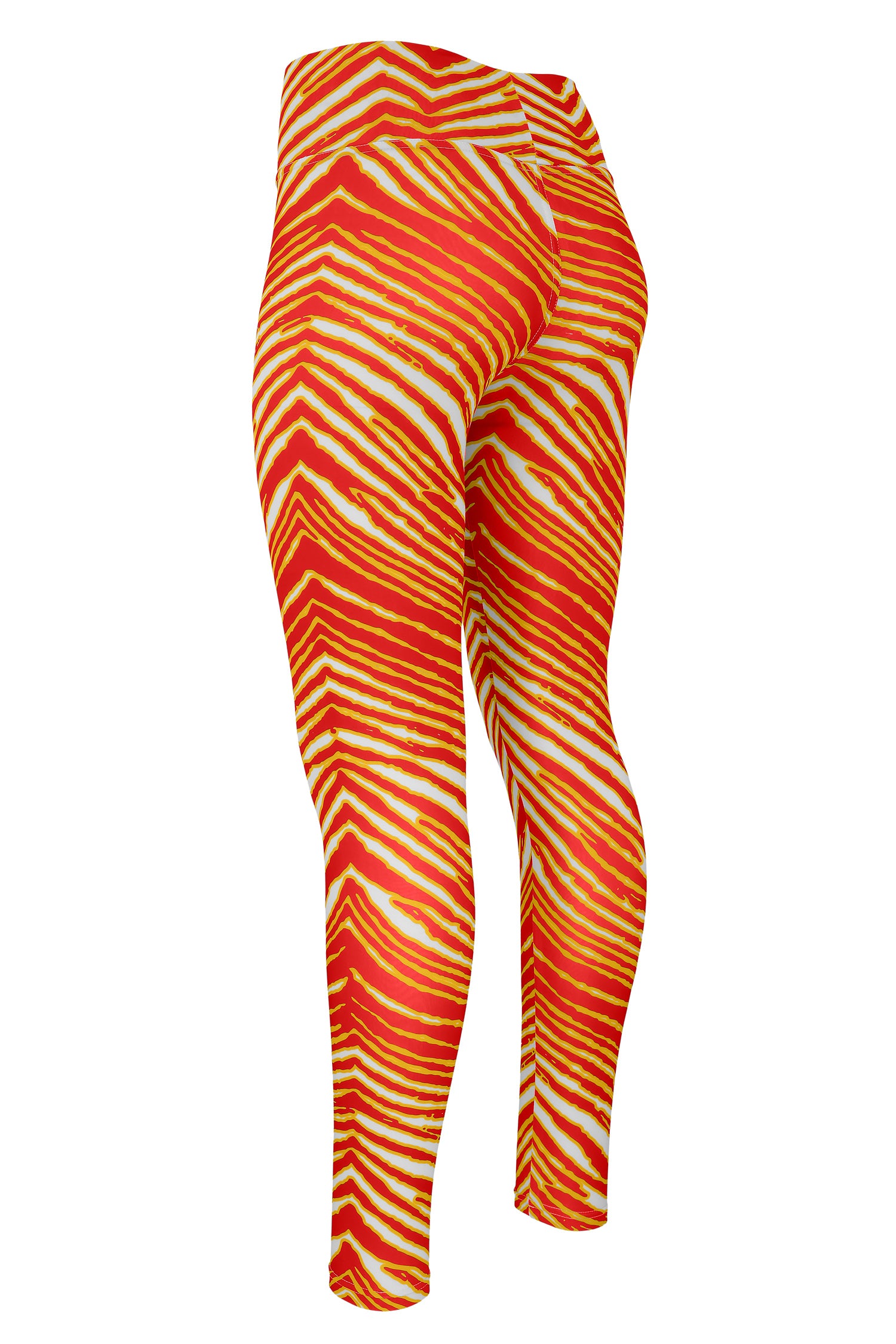 Zubaz NFL Women's Basic Zebra Print Legging, Kansas City Chiefs