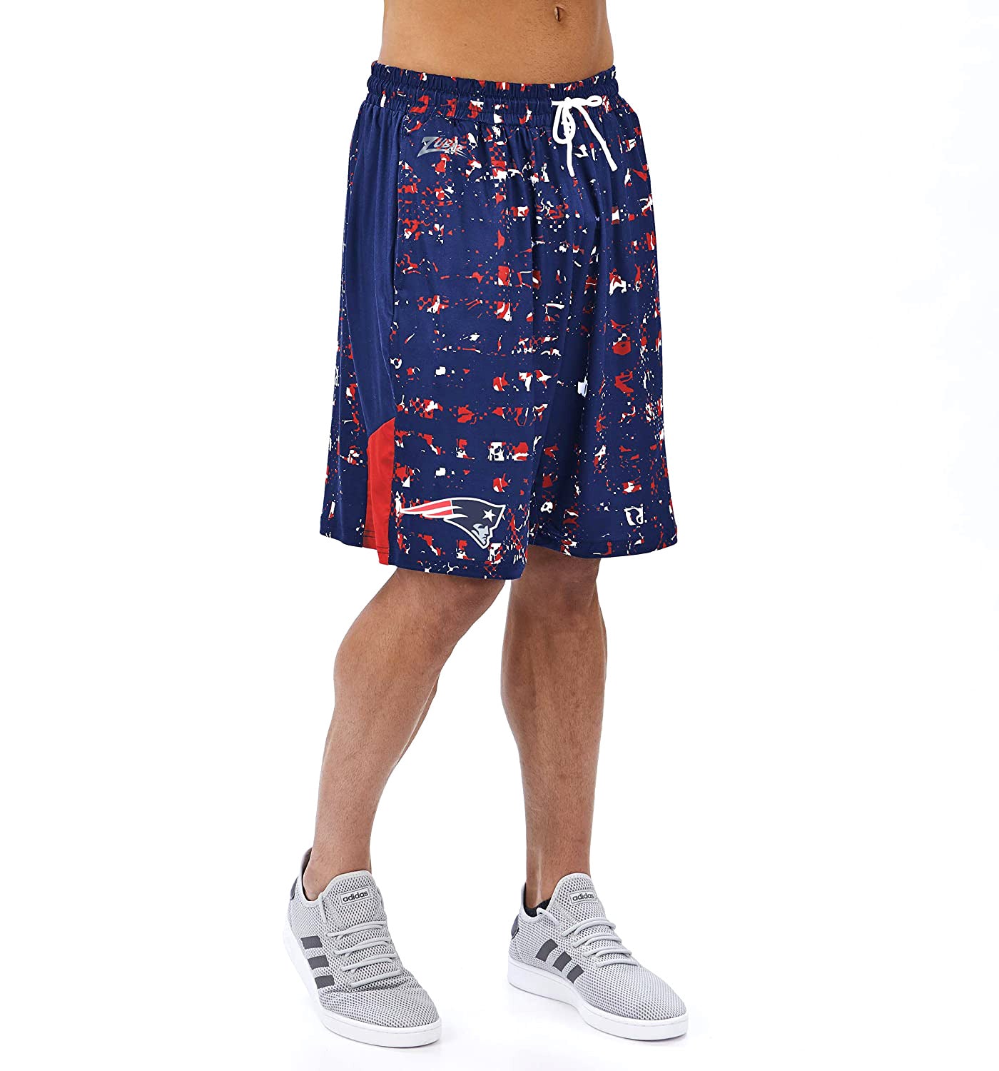 Zubaz NFL Men's New England Patriots Color Grid Shorts