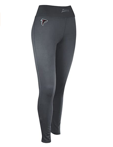 Zubaz NFL Women's Atlanta Falcons Solid Leggings, Charcoal