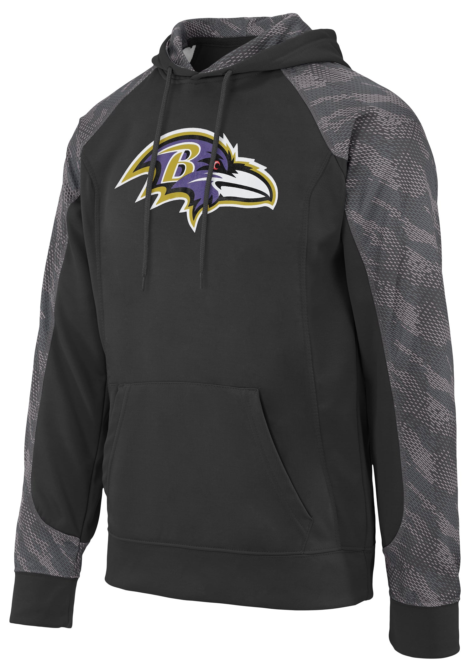 Zubaz NFL Men's Elevated Logo Viper Hoodie Baltimore Ravens