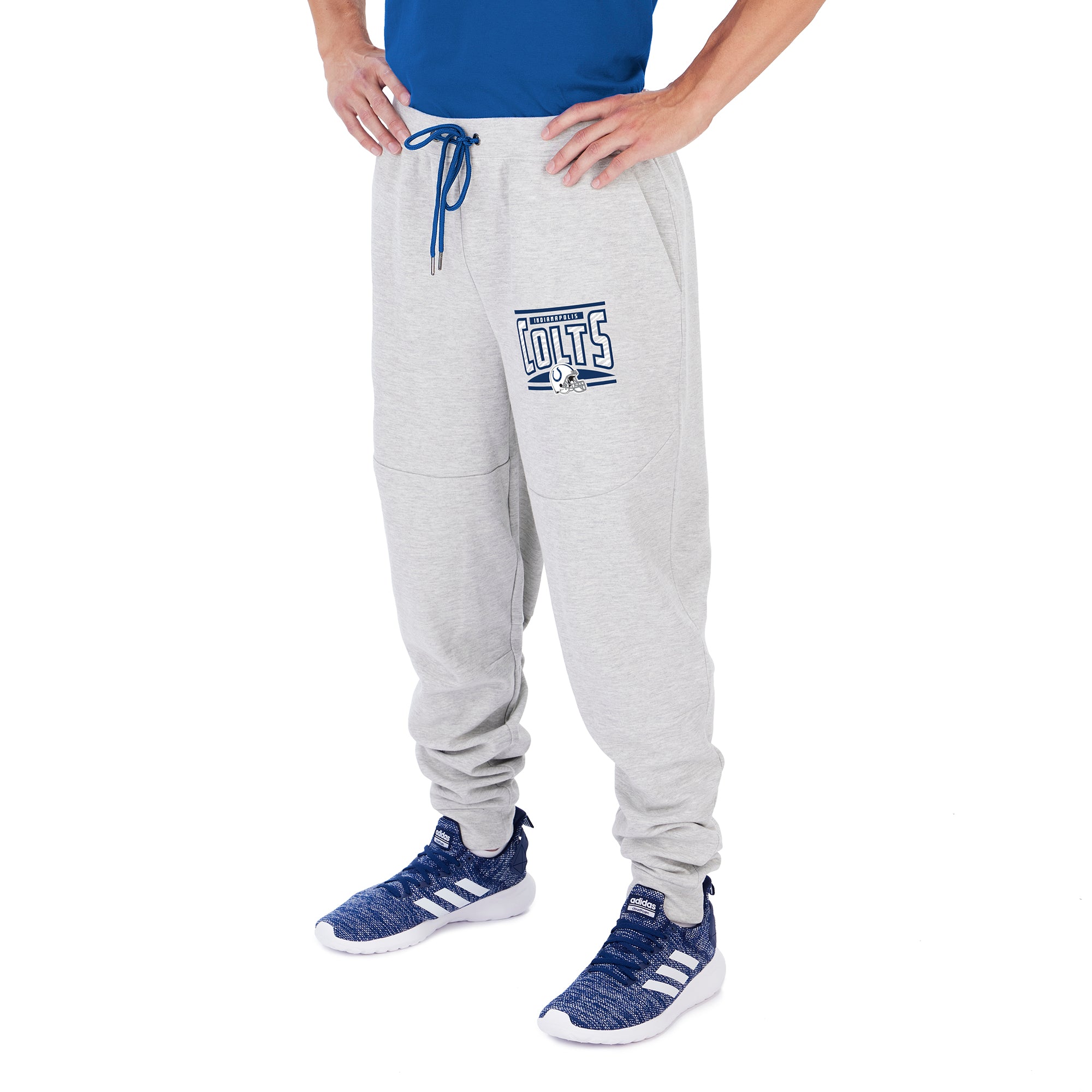 Zubaz Indianapolis Colts NFL Men's Heather Grey Speed Jogger Pant