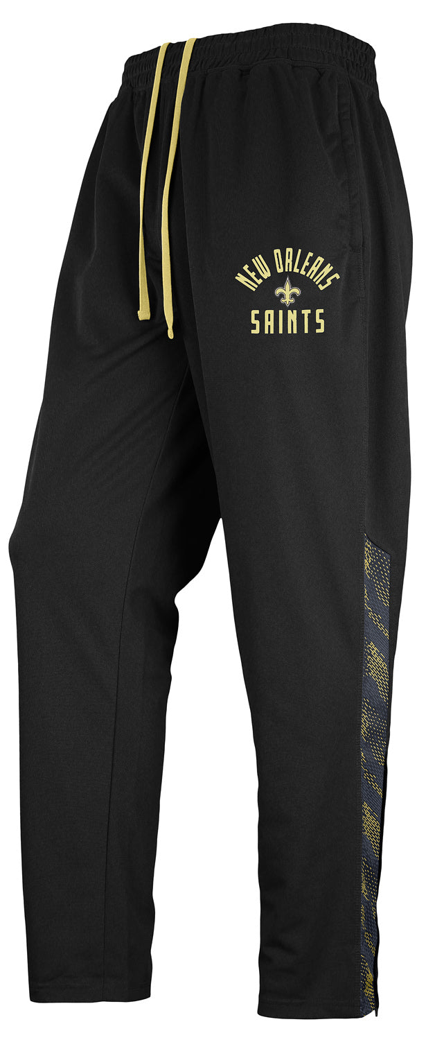 Zubaz NFL Men's New Orleans Saints Viper Accent Elevated Jacquard Track Pants