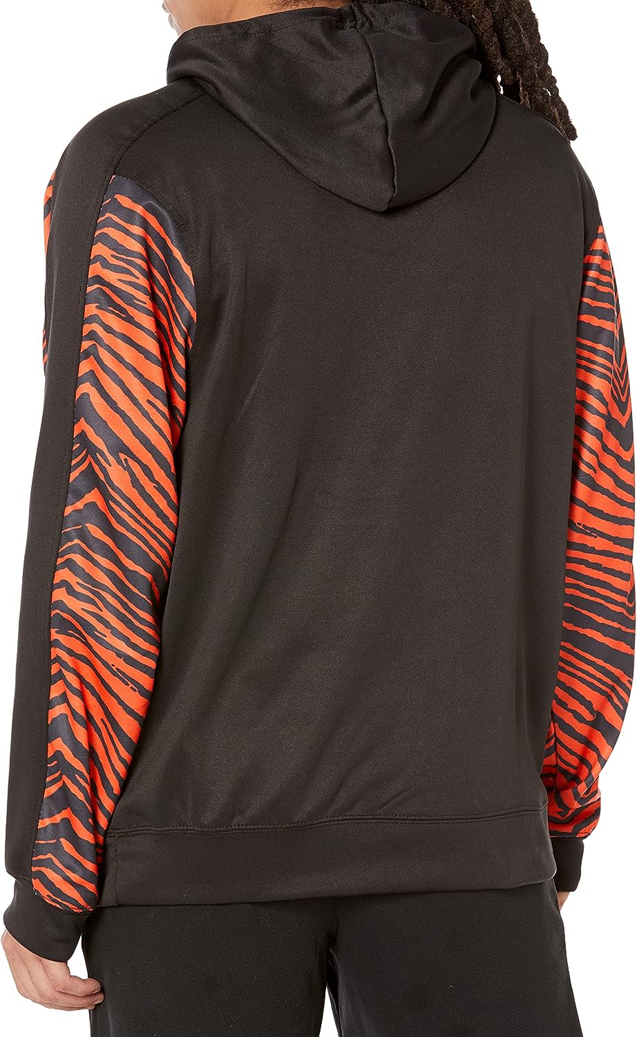 Zubaz NFL Men's Cincinnati Bengals Team Color with Zebra Accents Pullover Hoodie