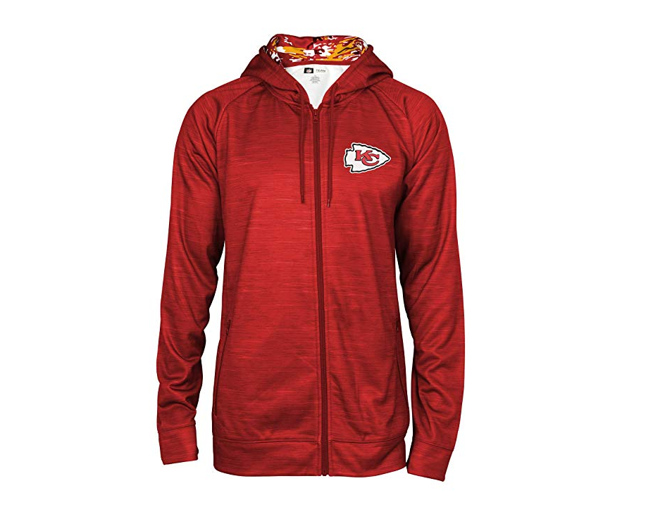 Zubaz Men's NFL Kansas City Chiefs Zip Up Hoodie With Camo Accents