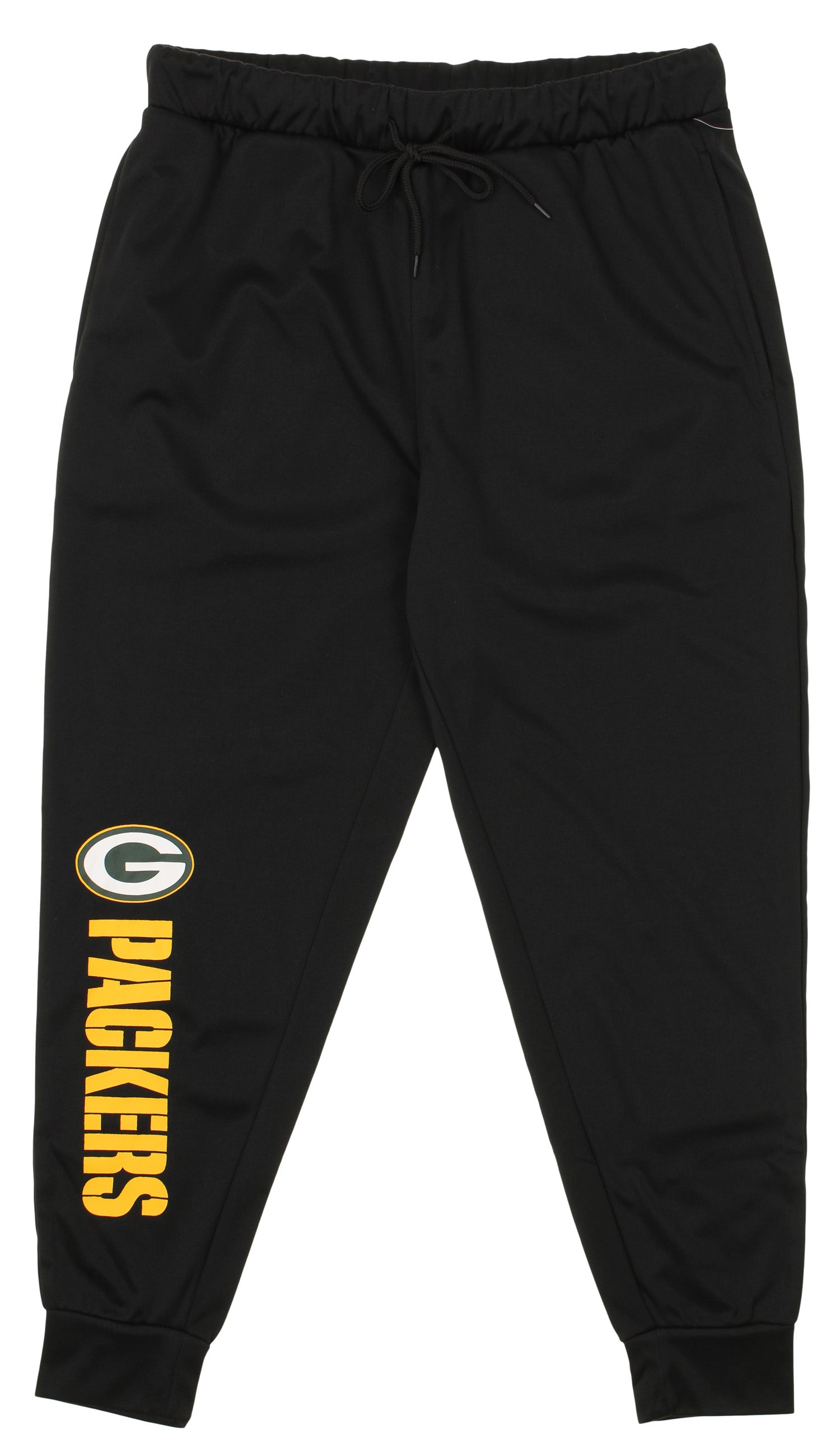 Zubaz NFL Men's Green Bay Packers Poly Fleece Joggers, Black