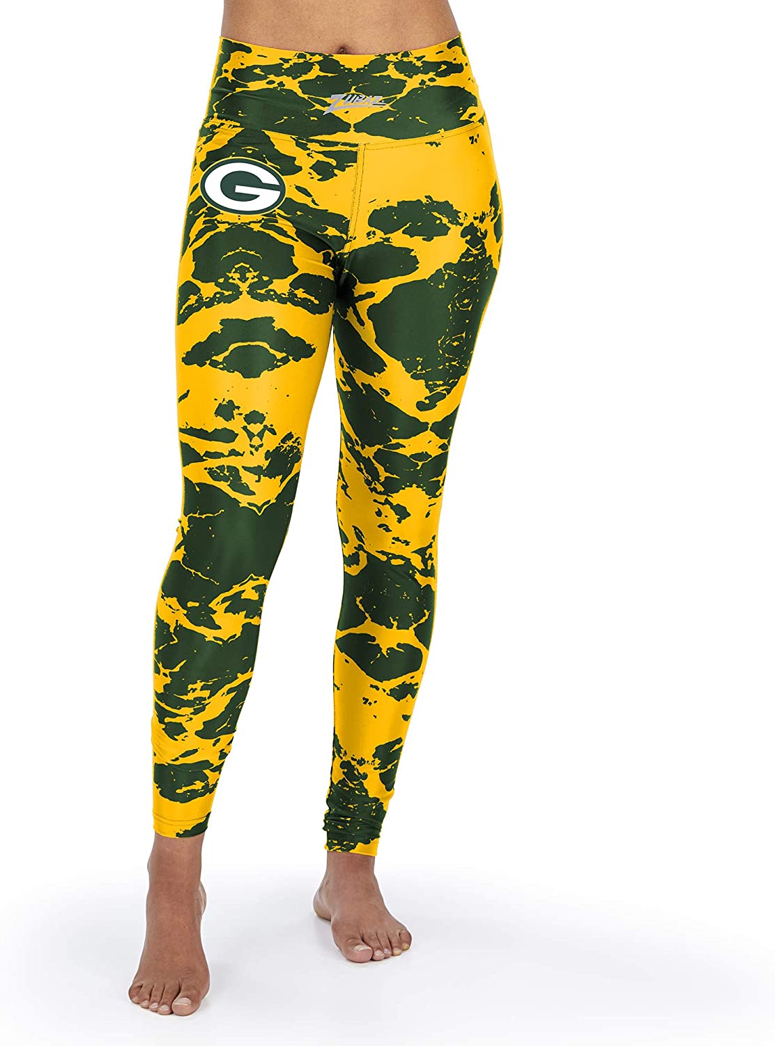 Zubaz Women's Green Bay Packers Team Colors Lava Legging