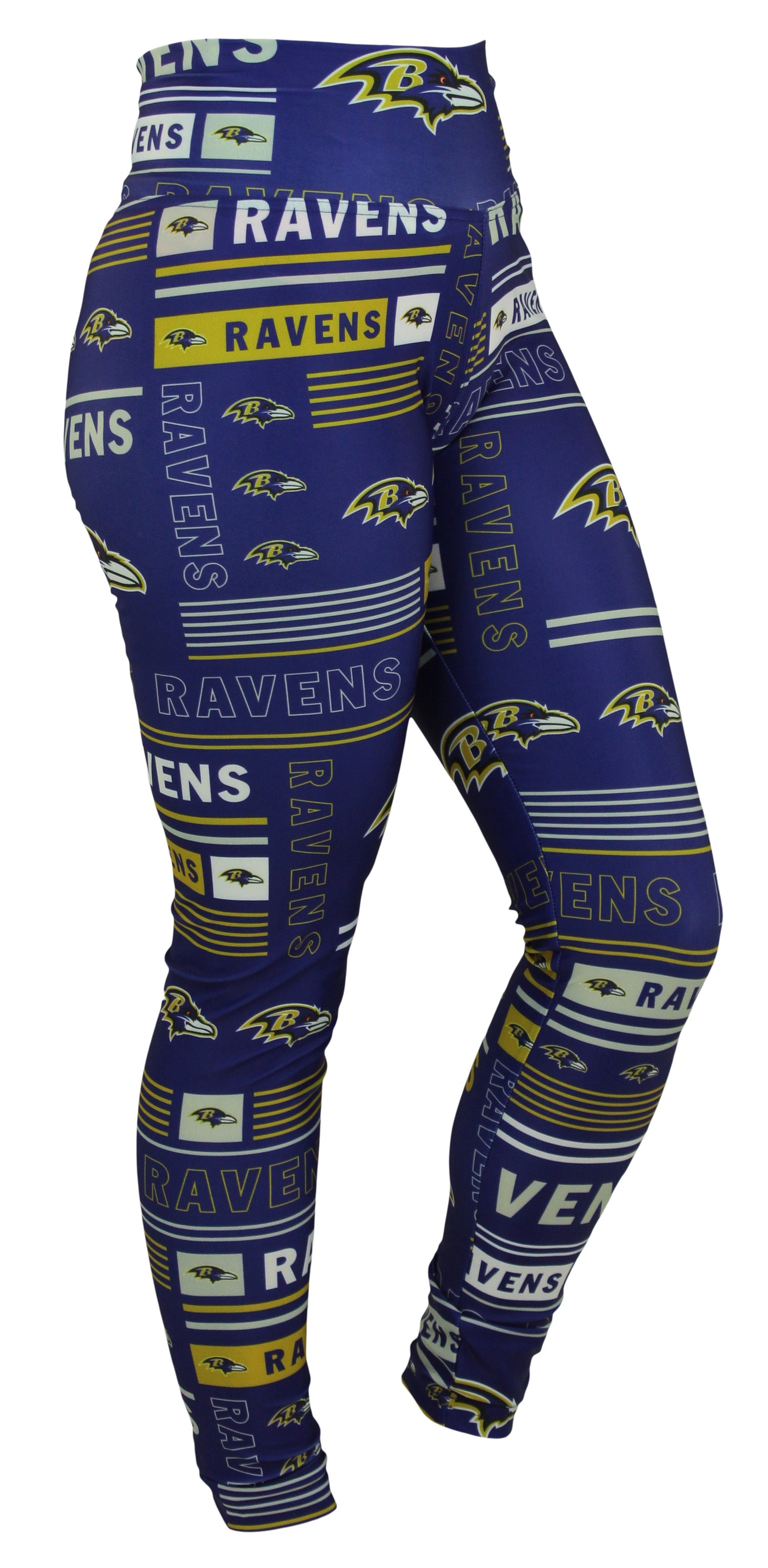 Zubaz NFL Baltimore Ravens Women's Team Column Leggings