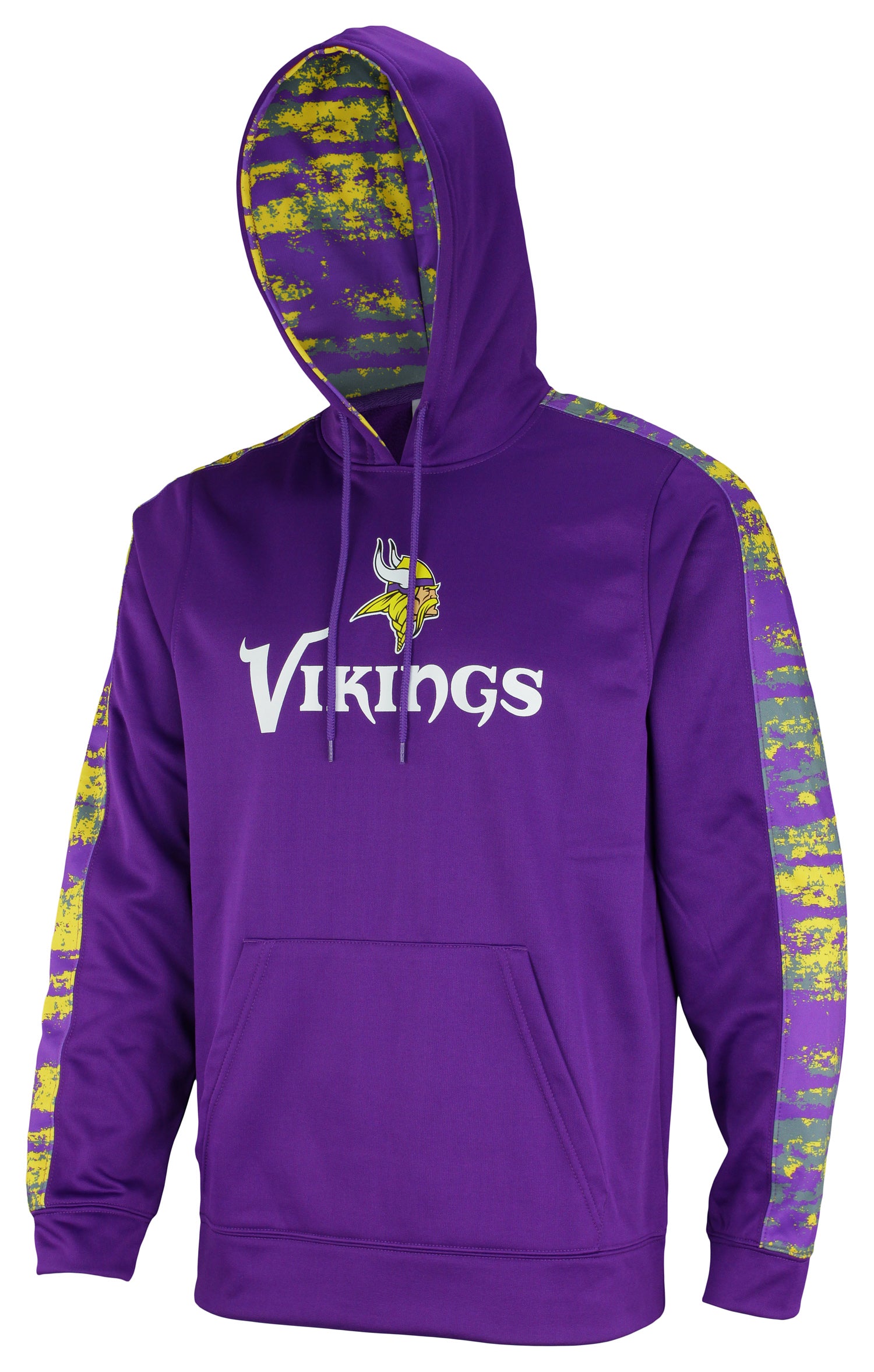 Zubaz NFL Men's Minnesota Vikings Performance Hoodie w/ Oxide Sleeves