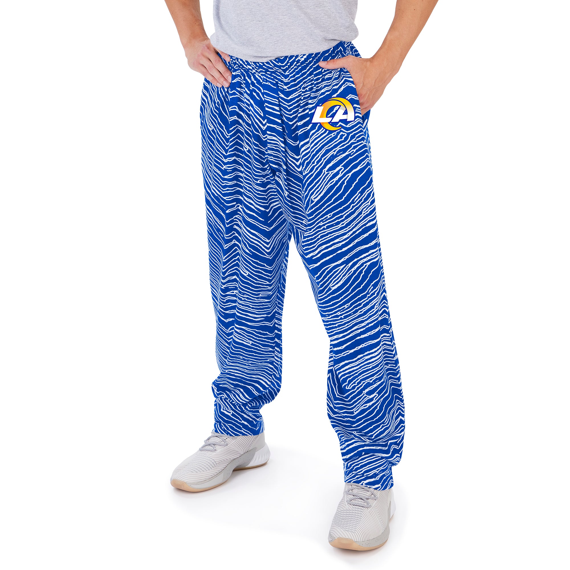 Zubaz NFL Men's Los Angeles Rams Zebra Outline Printe Comfy Pants