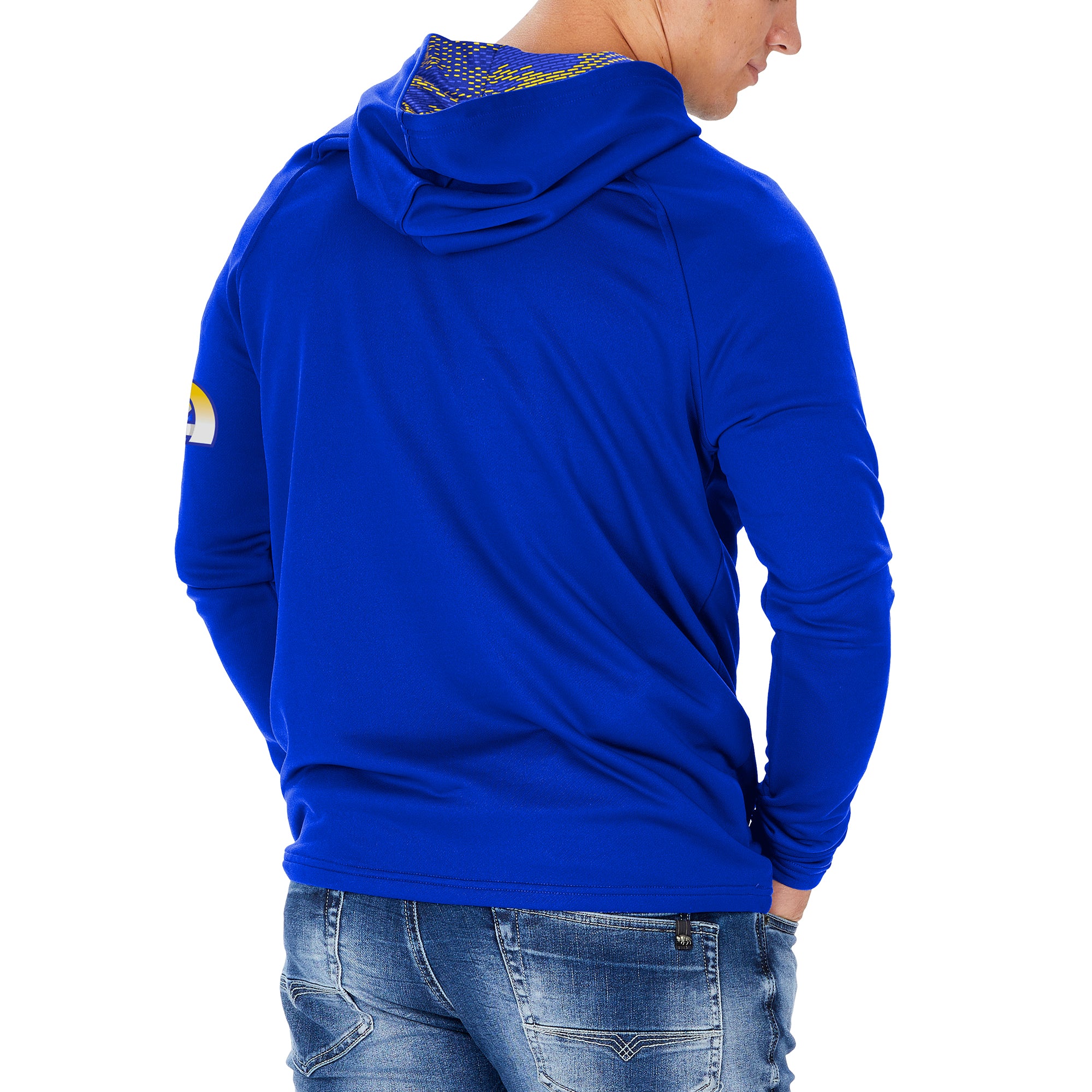 Zubaz NFL Men's Los Angeles Rams Team Color Hoodie W. Viper Print Details