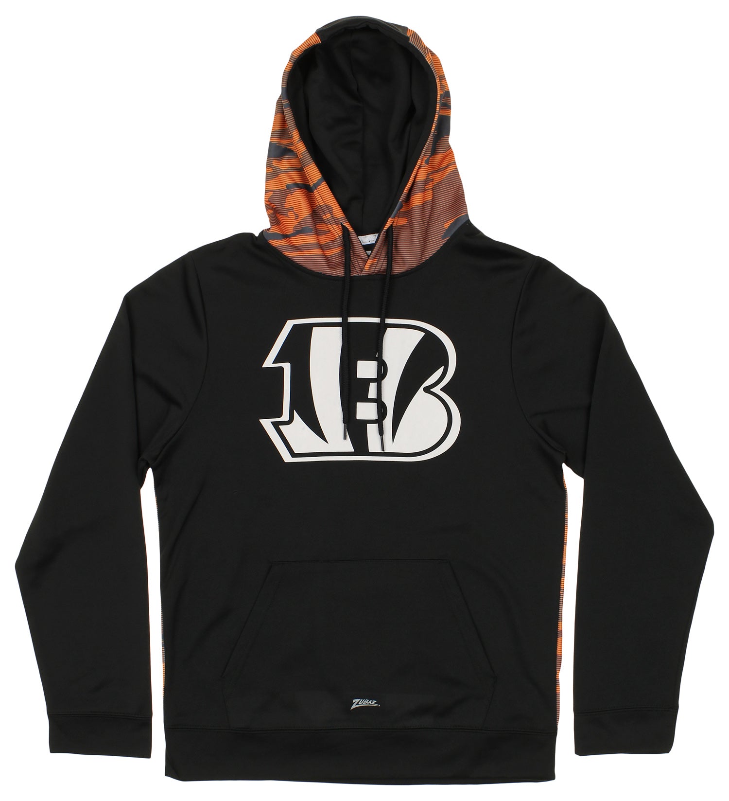 Zubaz NFL Men's Cincinnati Bengals Team Color Camo Back Panel Hoodie