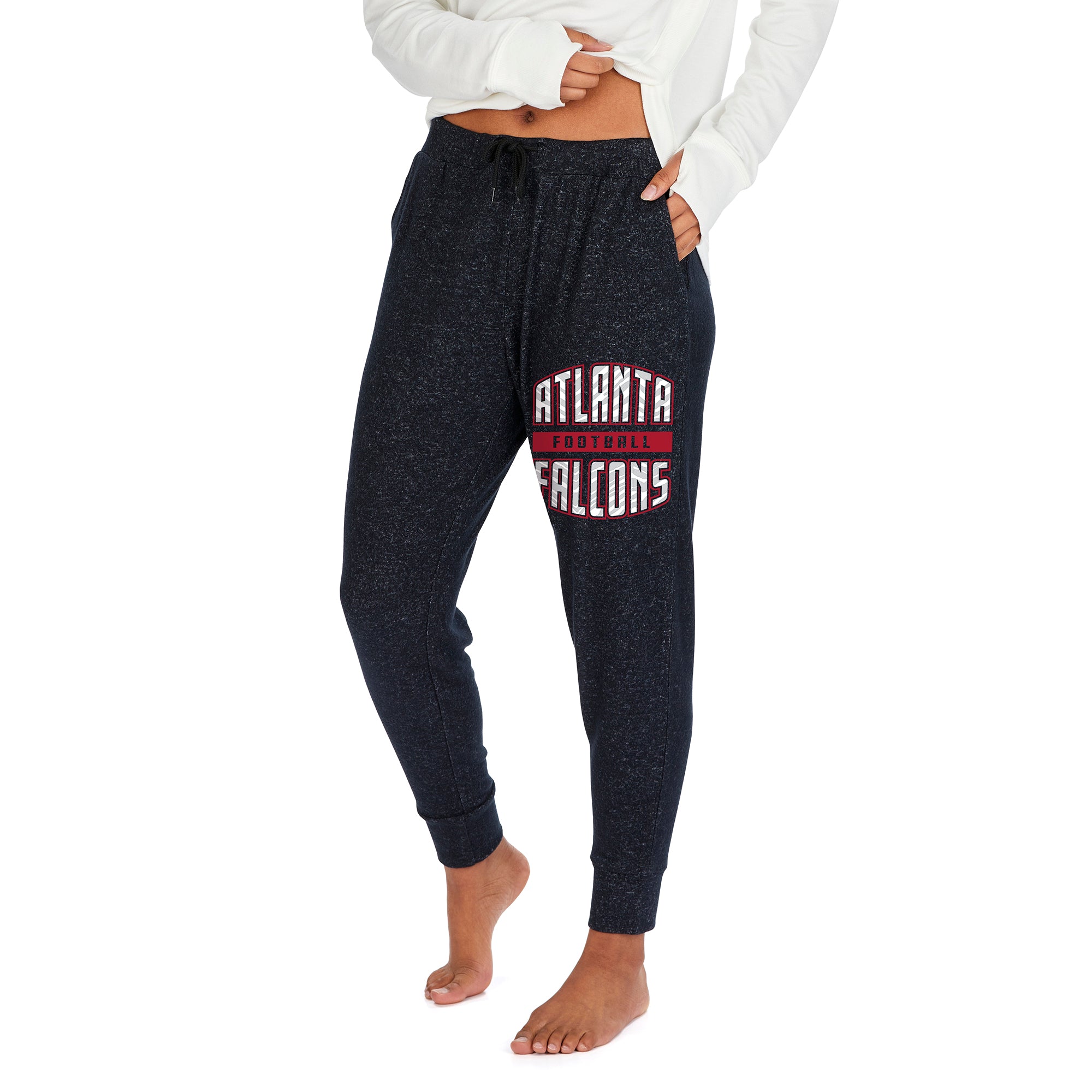 Zubaz Women's NFL Atlanta Falcons Marled Lightweight Jogger Pant