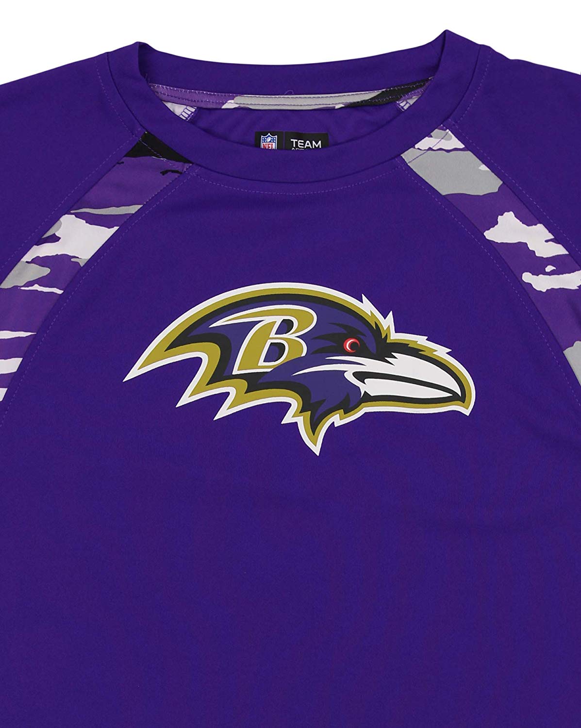 Zubaz NFL Men's Baltimore Ravens Camo Solid T-Shirt