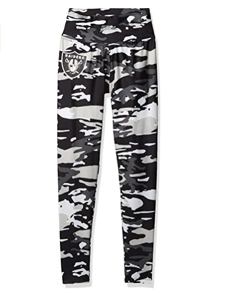 Zubaz NFL Women's Oakland Raiders Camo Print Legging Bottoms