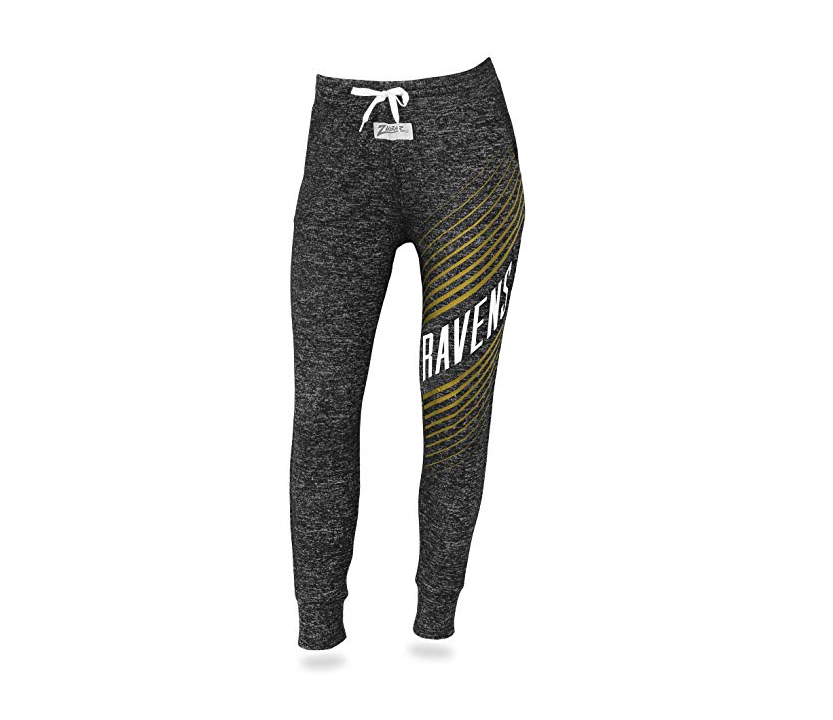 Zubaz NFL Zubaz NFL BALTIMORE RAVENS WOMENS HEATHER GRAY JOGGER