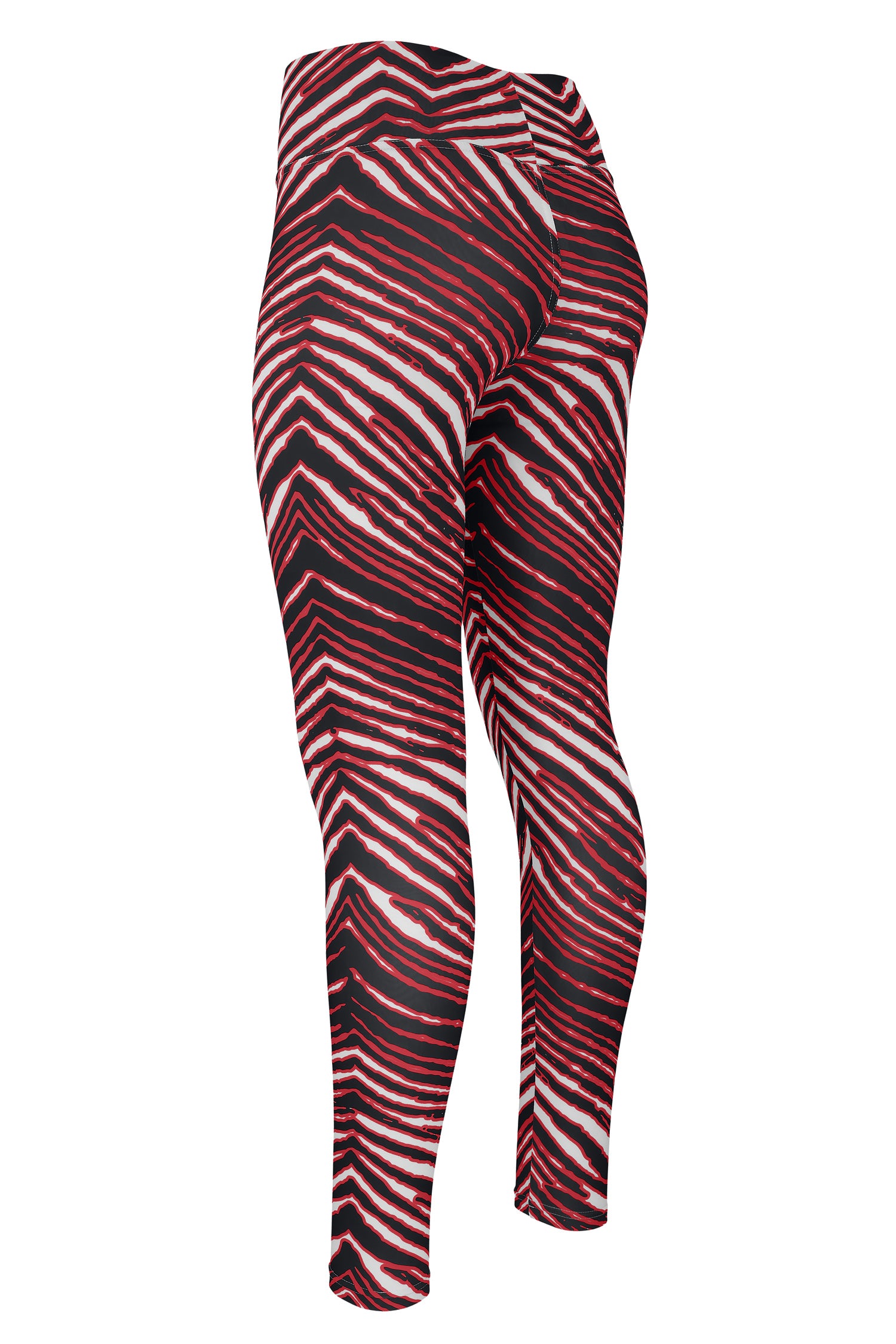 Zubaz NFL Women's Basic Zebra Print Legging, Atlanta Falcons