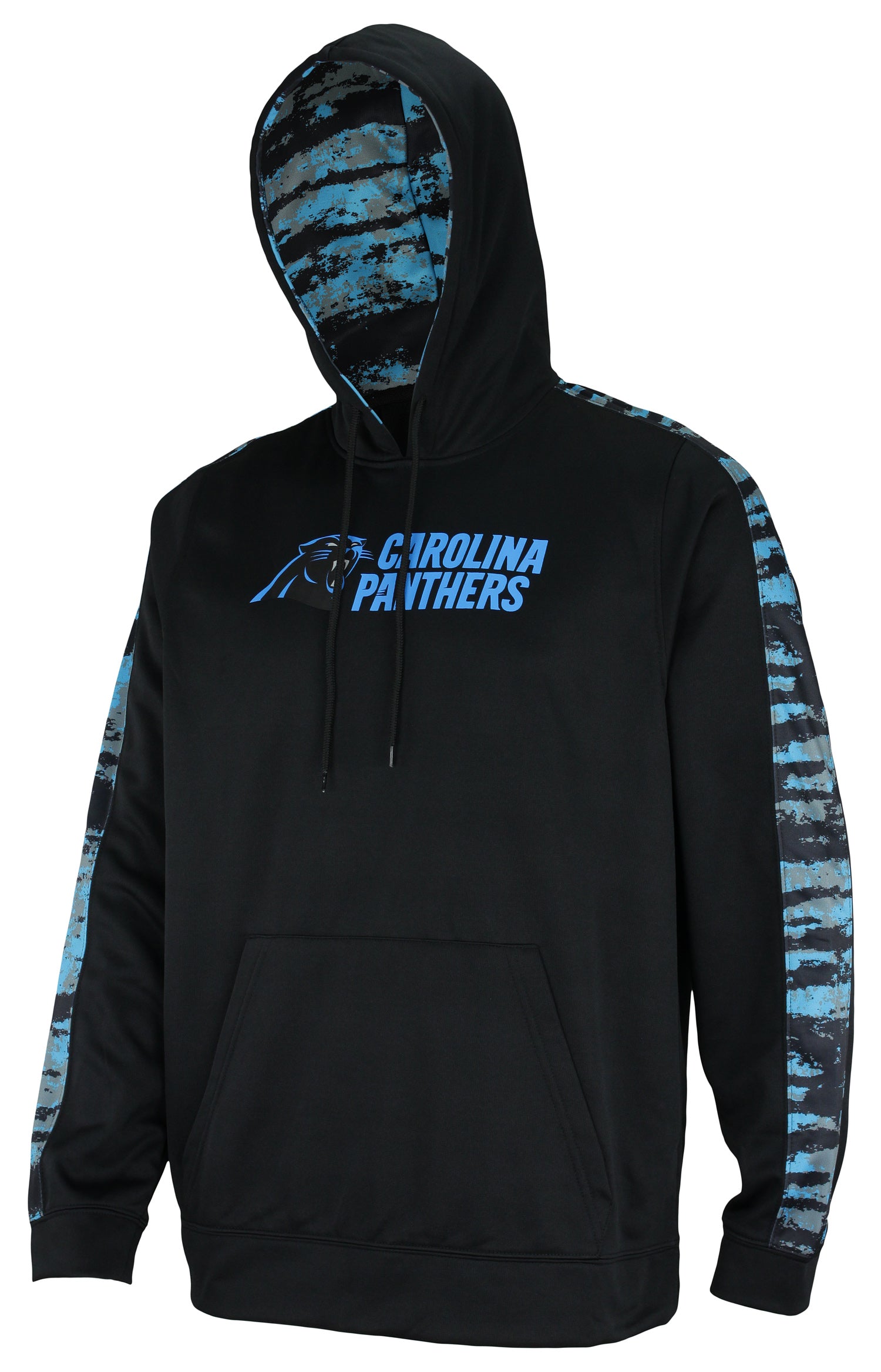 Zubaz NFL Men's Carolina Panthers Performance Hoodie w/ Oxide Sleeves