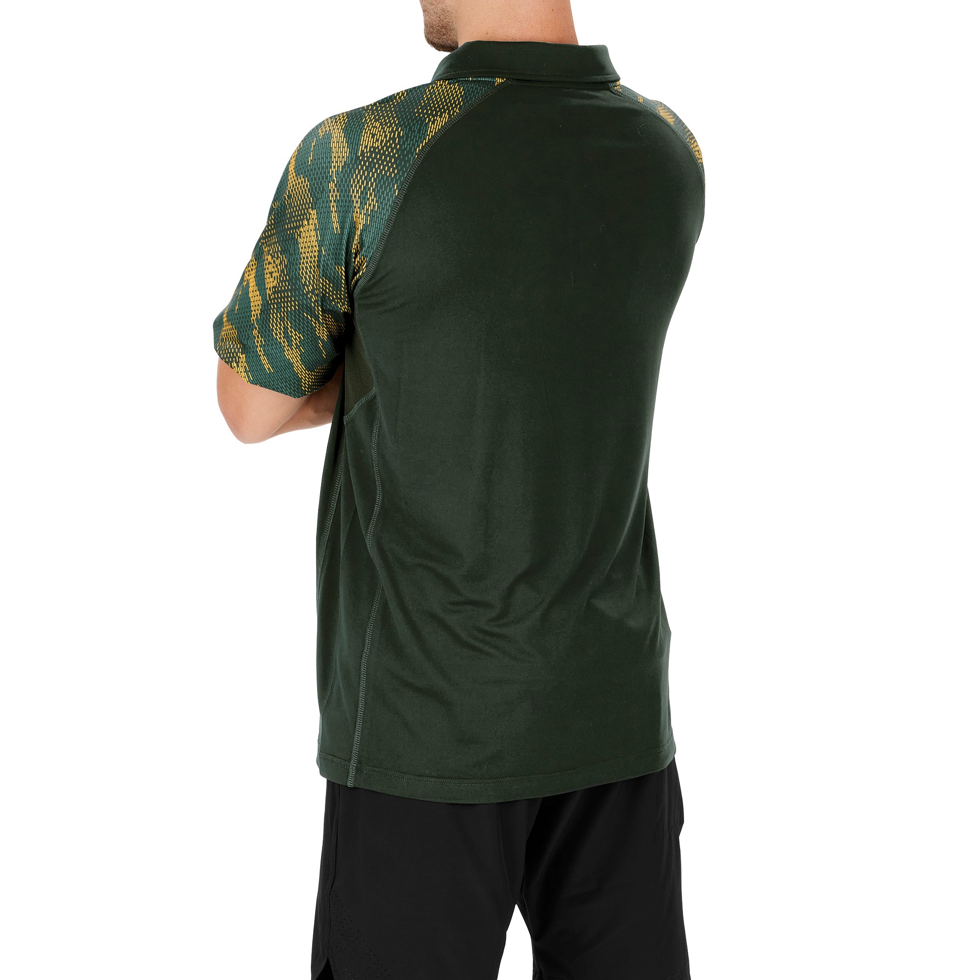 Zubaz NFL Men's Green Bay Packers Elevated Field Polo W/ Viper Print Accent