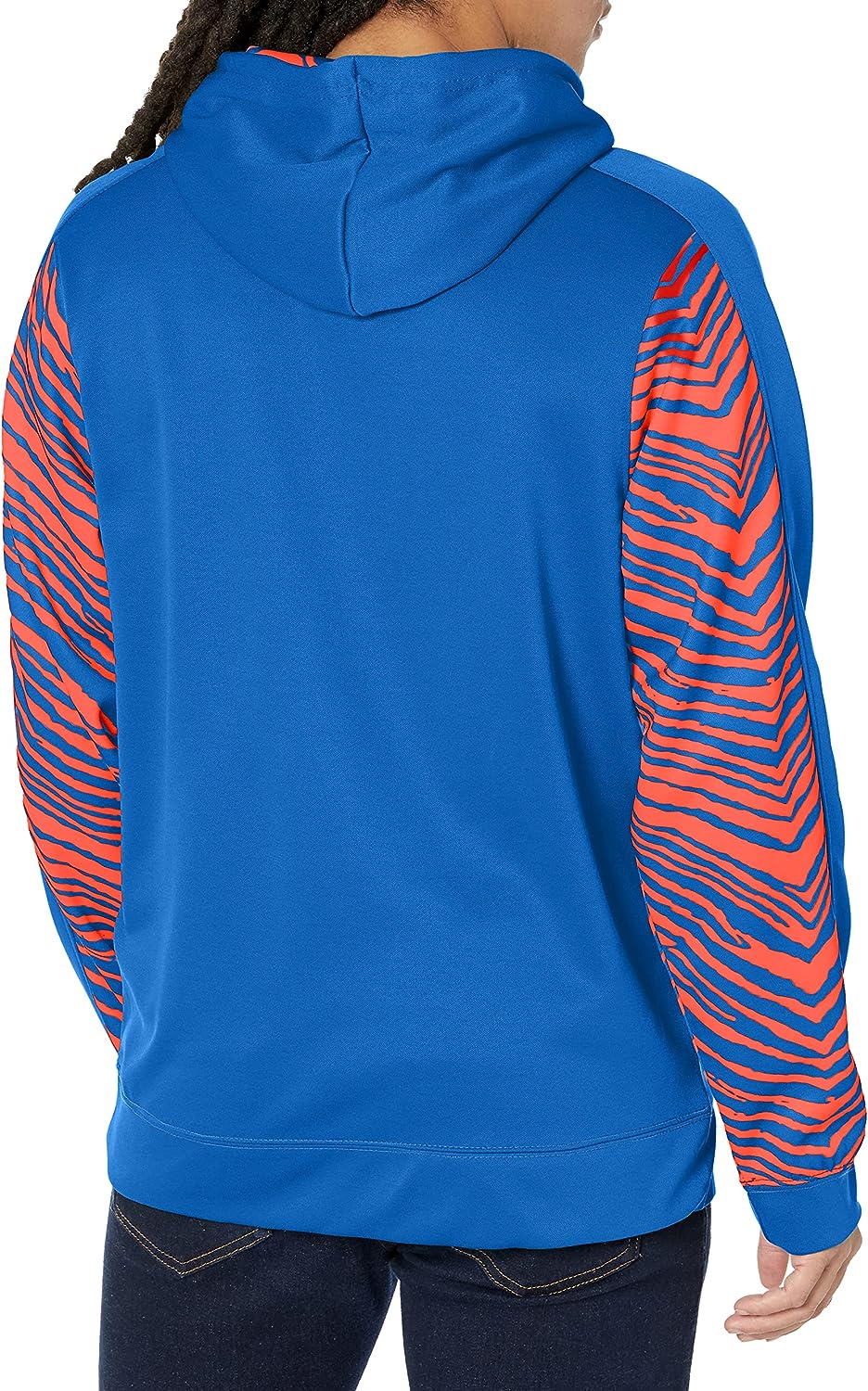 Zubaz NFL Men's New York Giants Team Color with Zebra Accents Pullover Hoodie