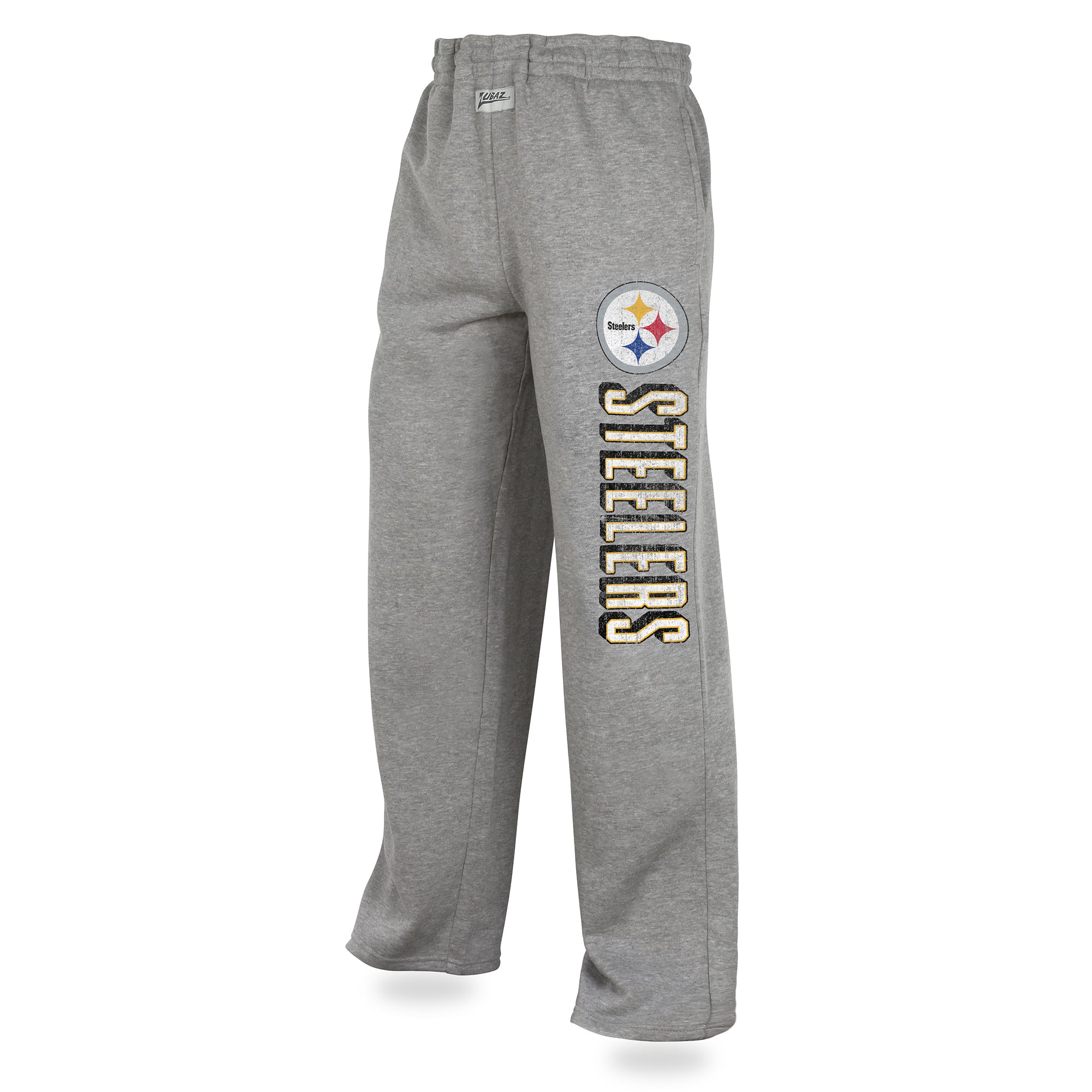 Zubaz NFL Men's Pittsburgh Steelers Sweatpants, Heather Gray
