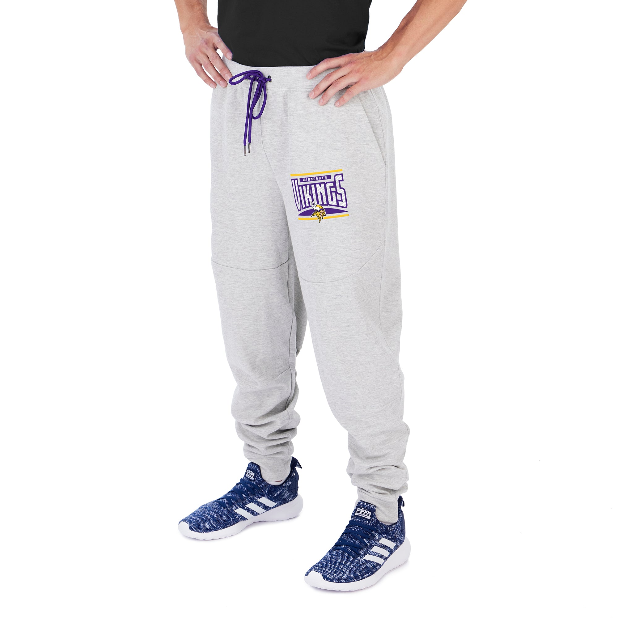 Zubaz NFL Men's Minnesota Vikings Heather Gray Speed Jogger