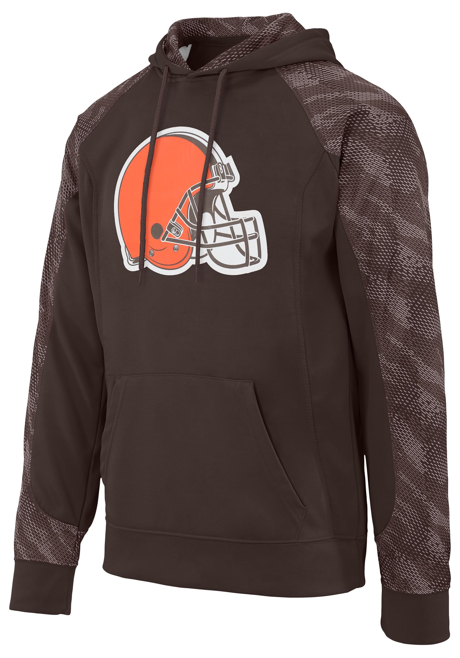 Zubaz NFL Men's Elevated Logo Viper Hoodie Cleveland Browns