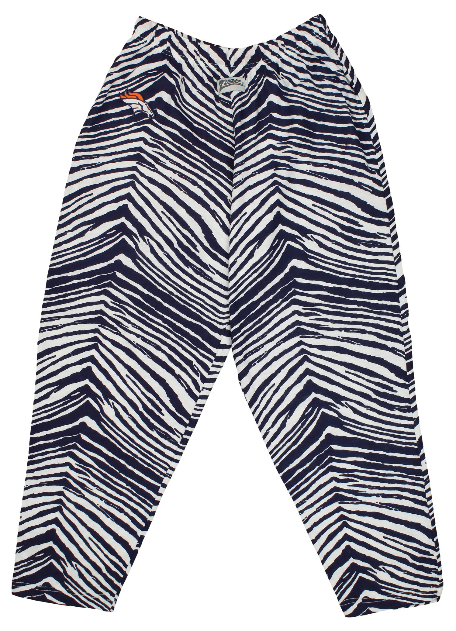 Zubaz NFL Men's Denver Broncos Single Line Zebra Print Team Pants