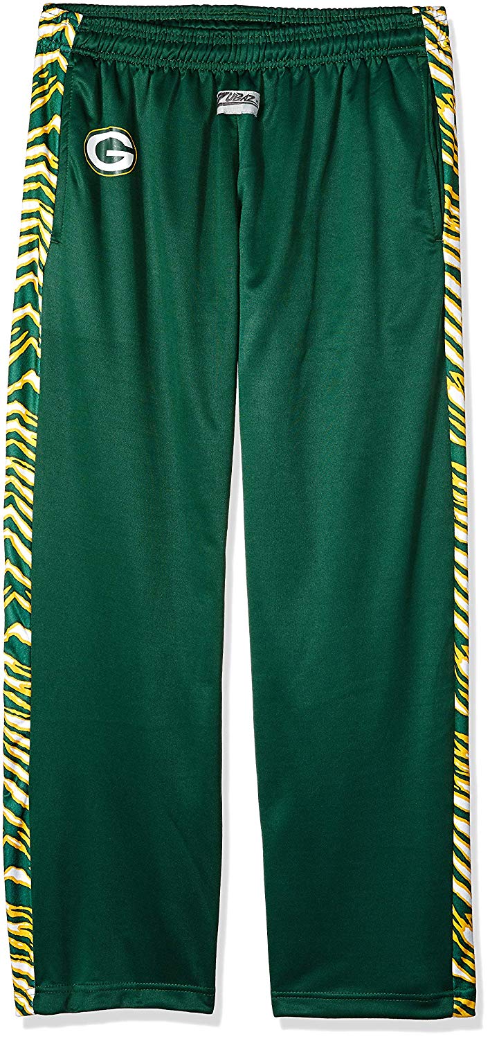 Zubaz NFL Men's Green Bay Packers Zebra Accent NFL Stadium Pants