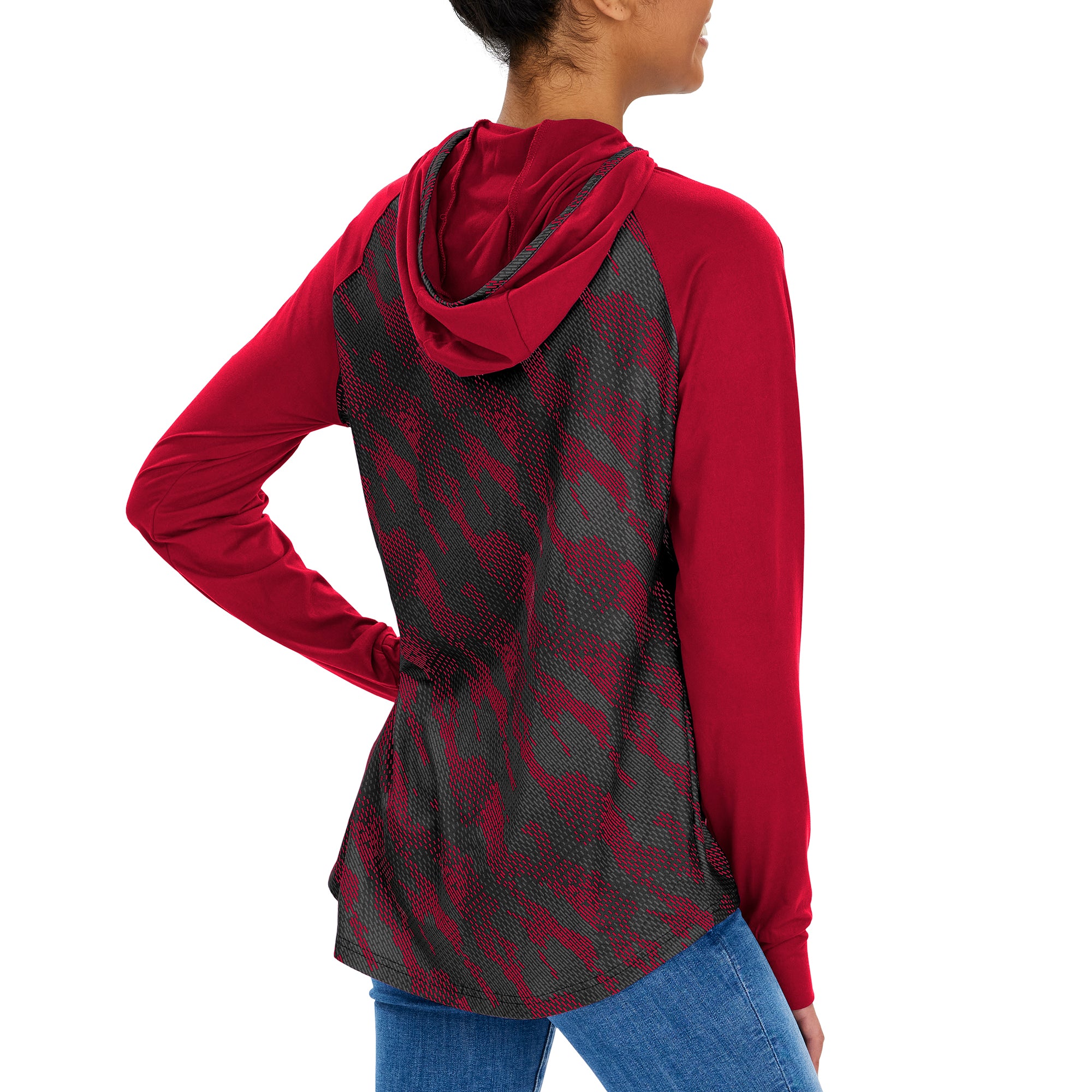 Zubaz Women's Tampa Bay Buccaneers Elevated Hoodie W/ Tonal Viper Print