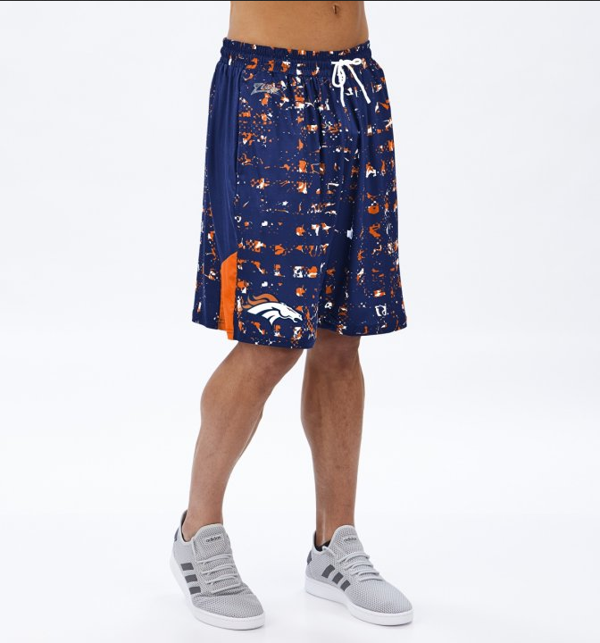 Zubaz NFL Men's Denver Broncos Color Grid Shorts