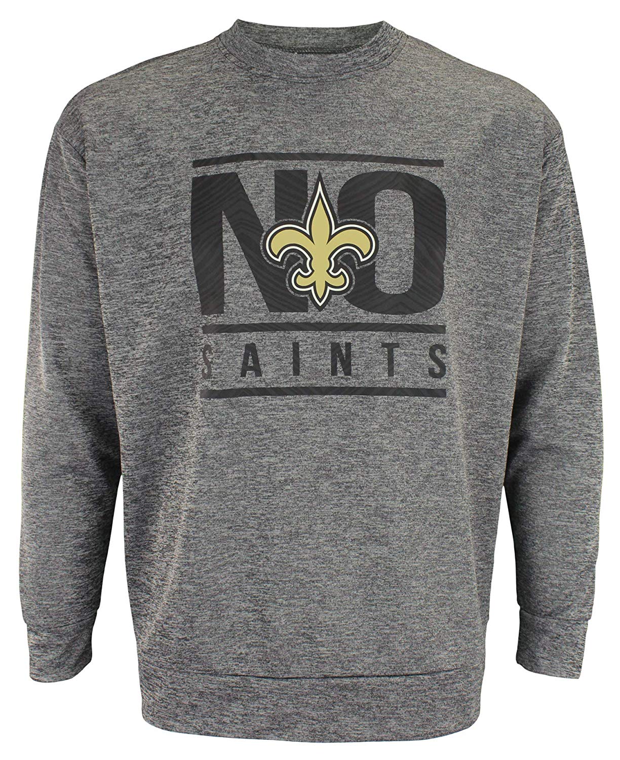 Zubaz NFL New Orleans Saints Men's Lightweight French Terry Crew Neck Sweatshirt