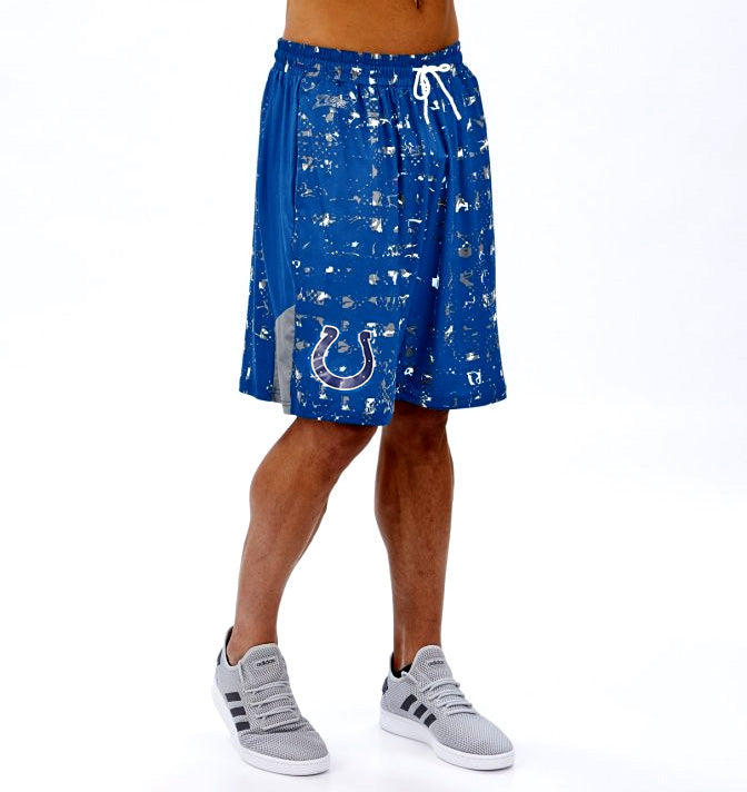 Zubaz NFL Men's Indianapolis Colts Color Grid Shorts