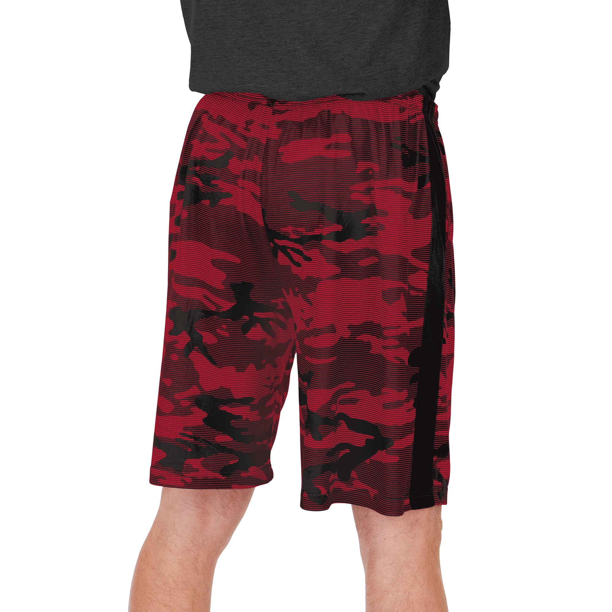 Zubaz Men's NFL Tampa Bay Buccaneers Lightweight Camo Lines Shorts with Logo