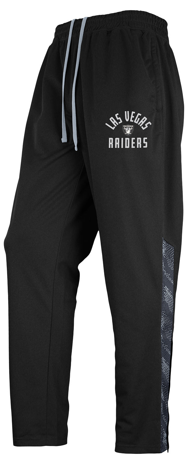 Zubaz NFL Men's Las Vegas Raiders Viper Accent Elevated Jacquard Track Pants