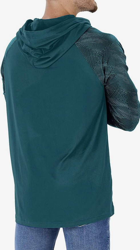 Zubaz Philadelphia Eagles NFL Men's Team Color Hoodie with Tonal Viper Sleeves