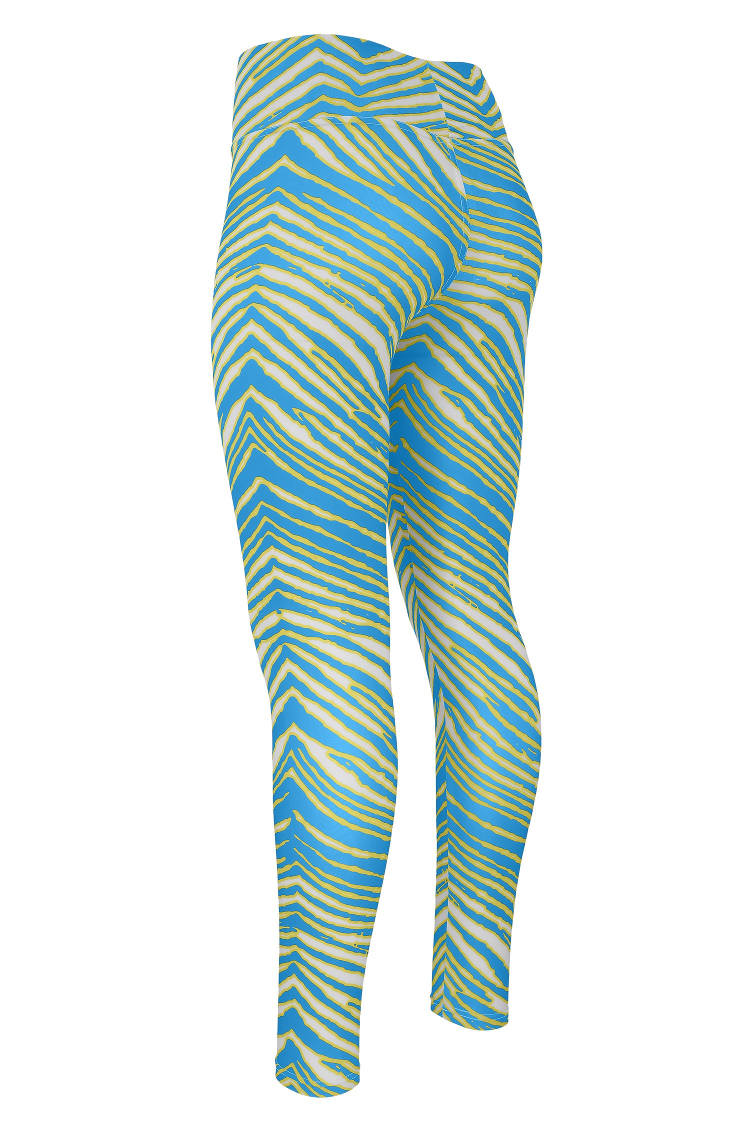 Zubaz NFL Women's Basic Zebra Print Legging, Los Angeles Chargers