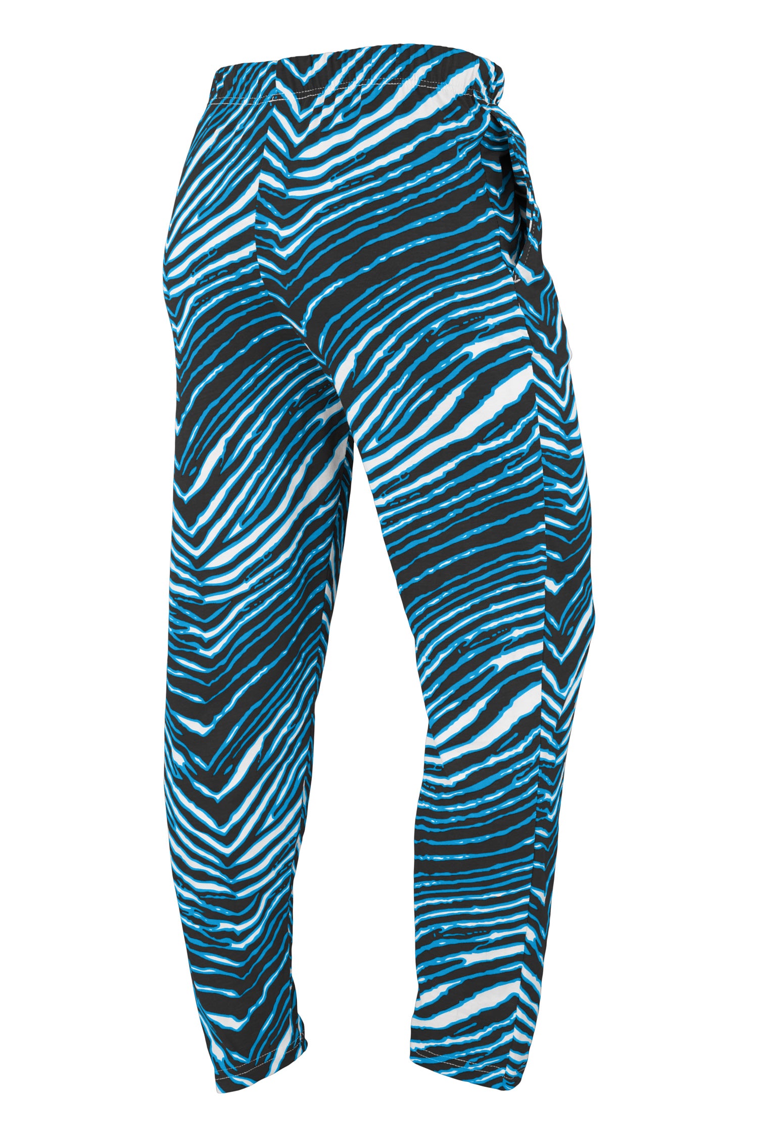 Zubaz NFL Adult Unisex Z88 Zebra Pants, Carolina Panthers