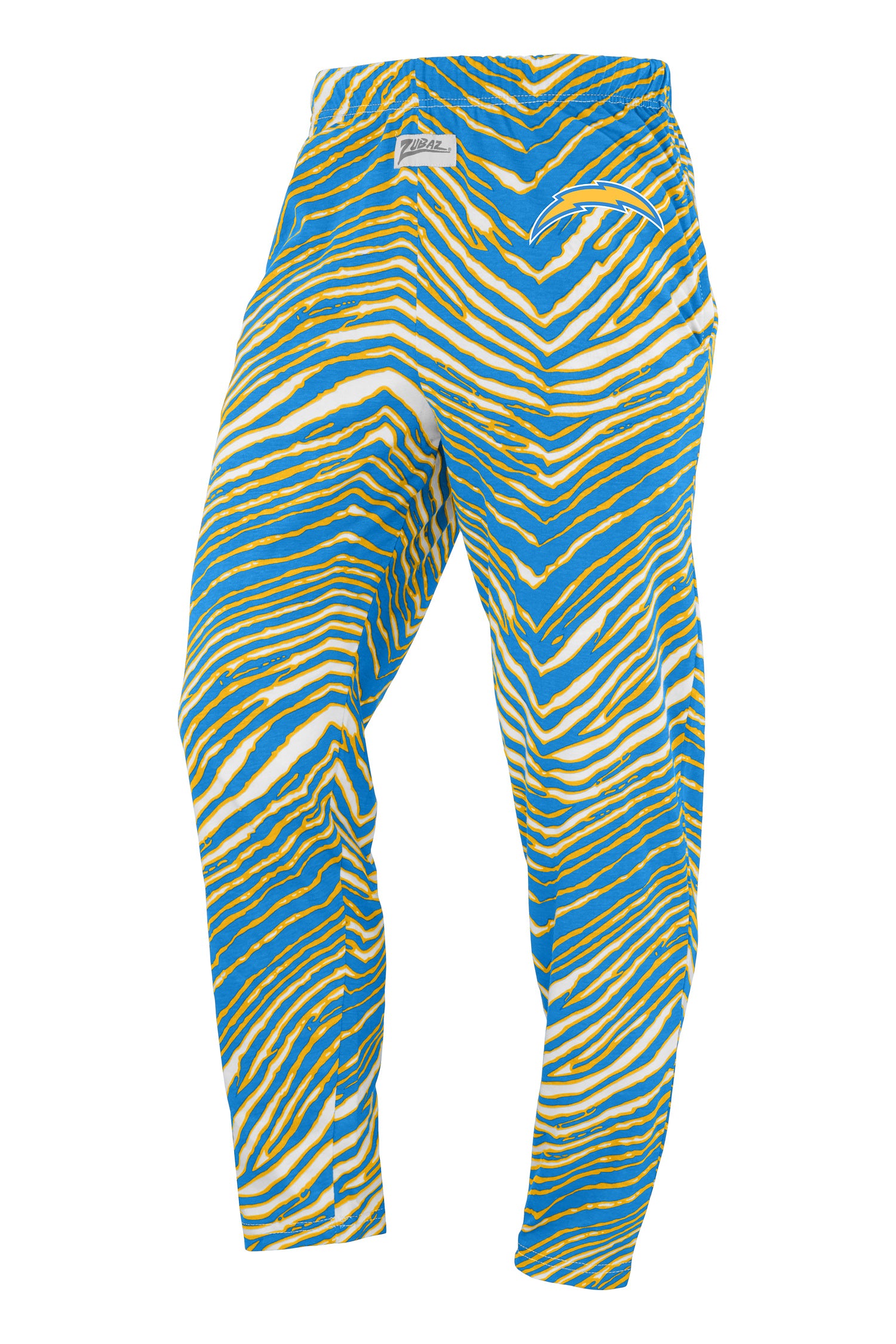 Zubaz NFL Adult Unisex Z88 Zebra Pants, Los Angeles Chargers