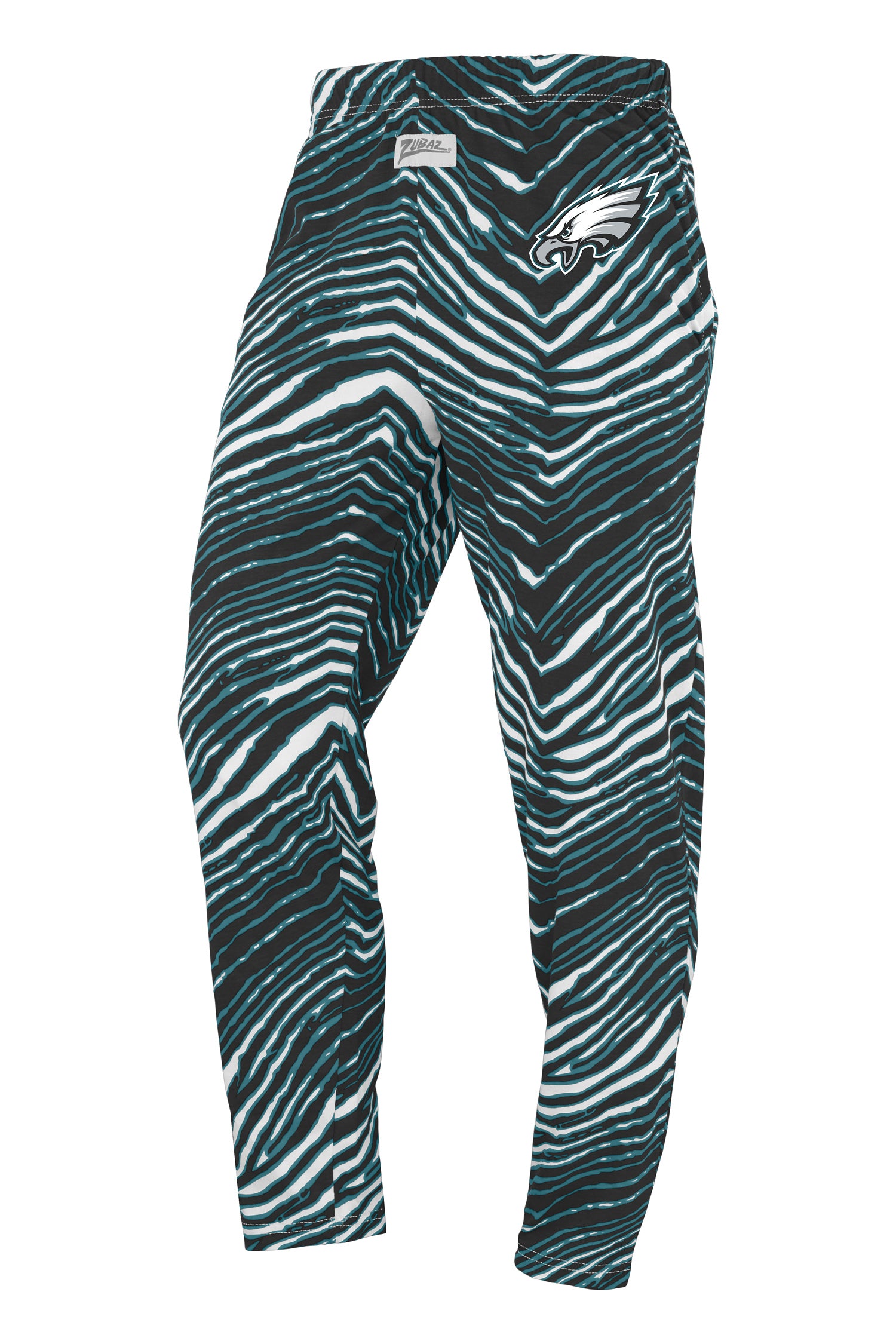 Zubaz NFL Adult Unisex Z88 Zebra Pants, Philadelphia Eagles For Men and Women